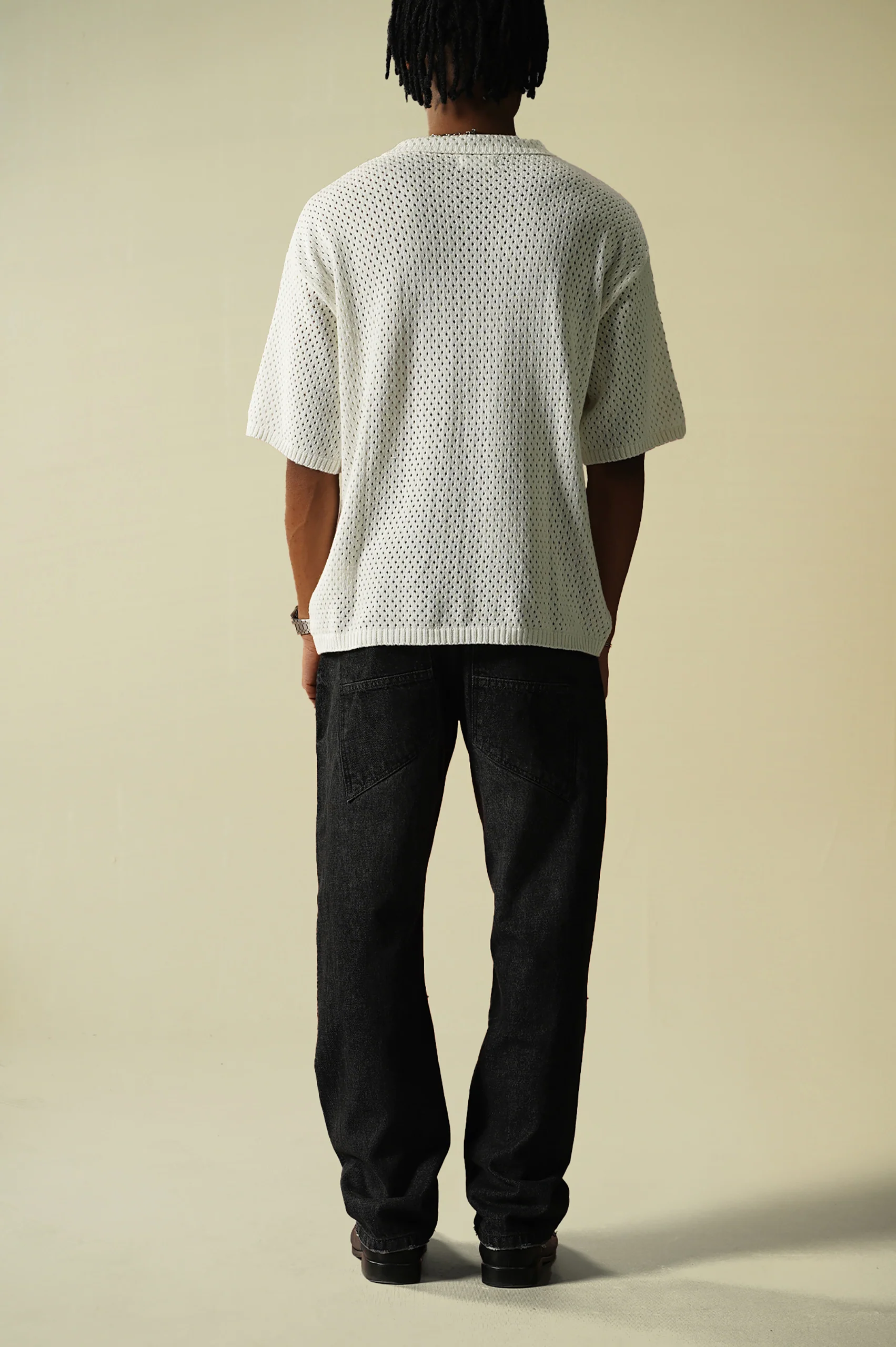 Crochet Knitted Button Down Shirt (KBD-02) - Image 3