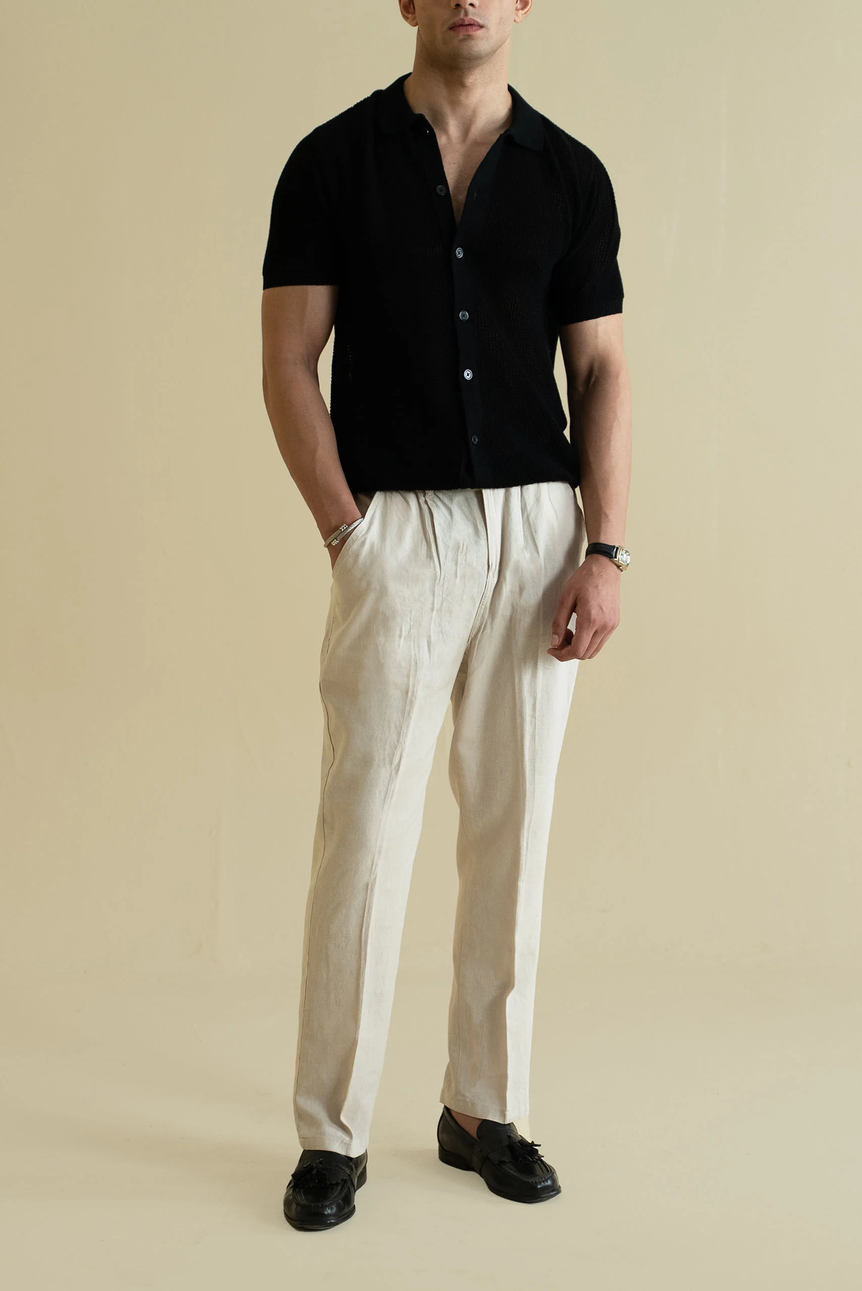 Crochet Knitted Button Down Shirt (KBD-06) - Image 3