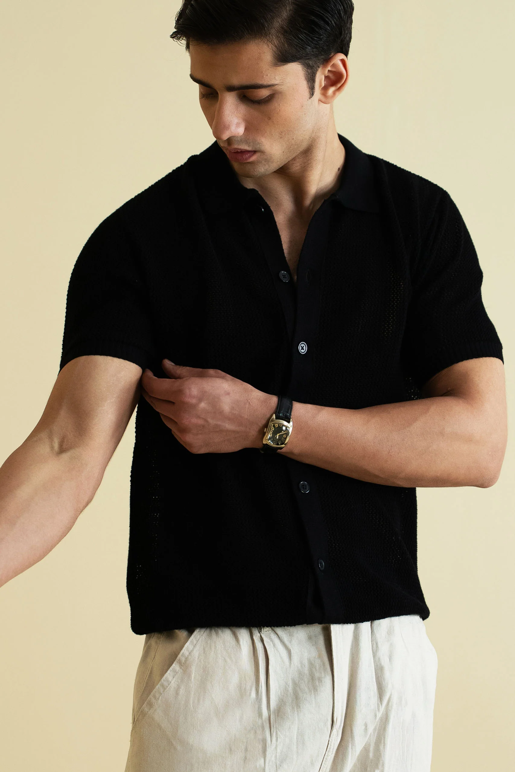 Crochet Knitted Button Down Shirt (KBD-06) - Image 5