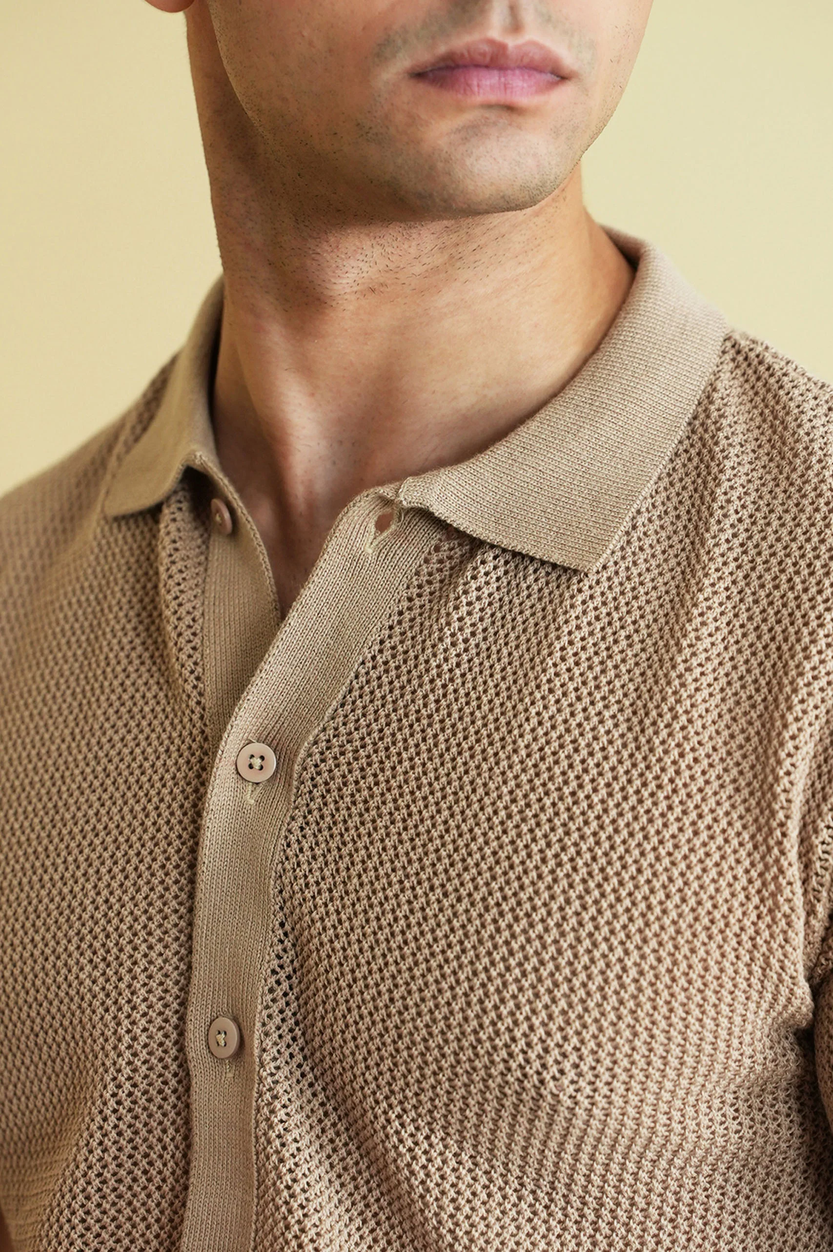 Crochet Knitted Button Down Shirt (KBD-07) - Image 3