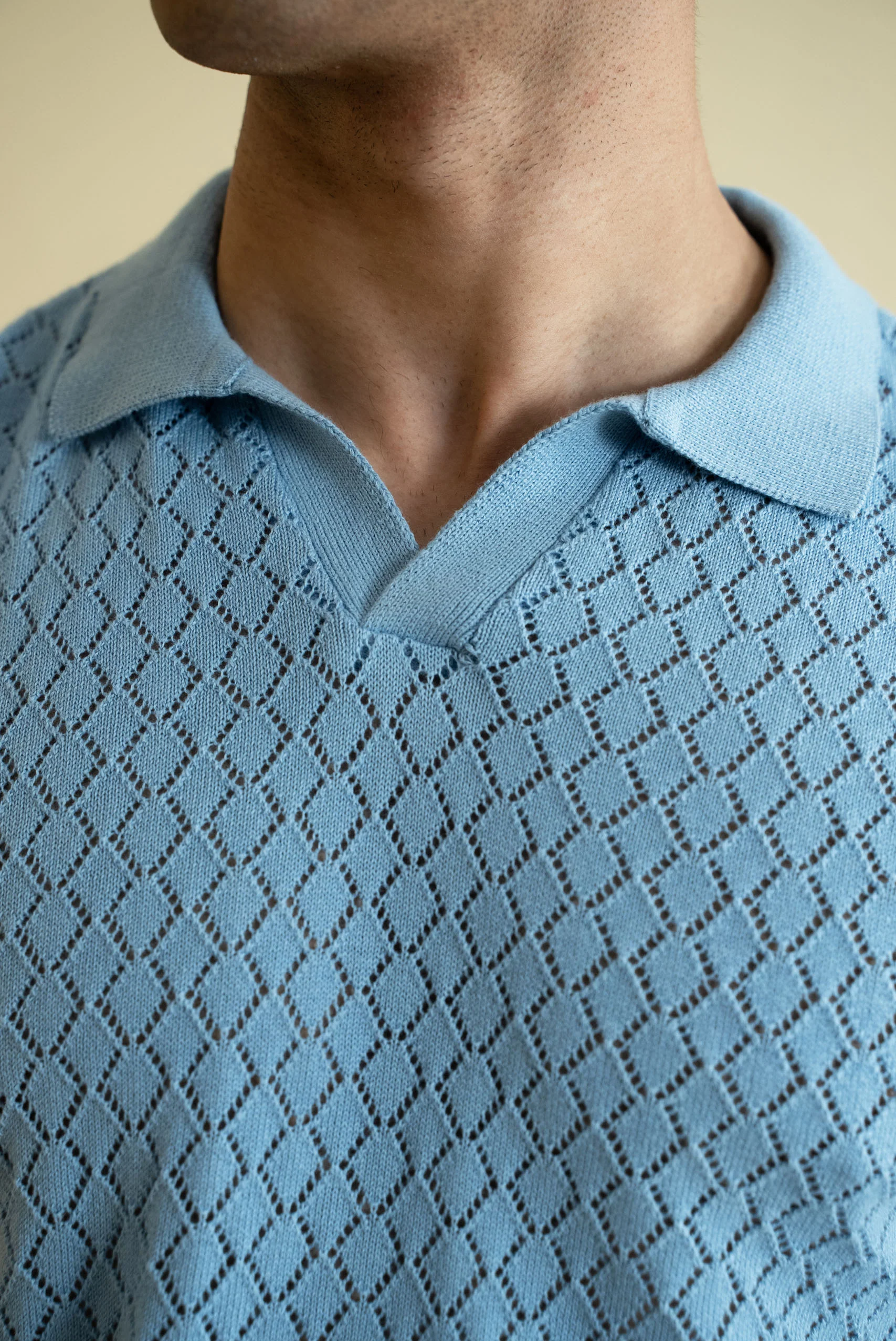 Crochet Knitted Polo Shirt (KPS-13) - Image 3