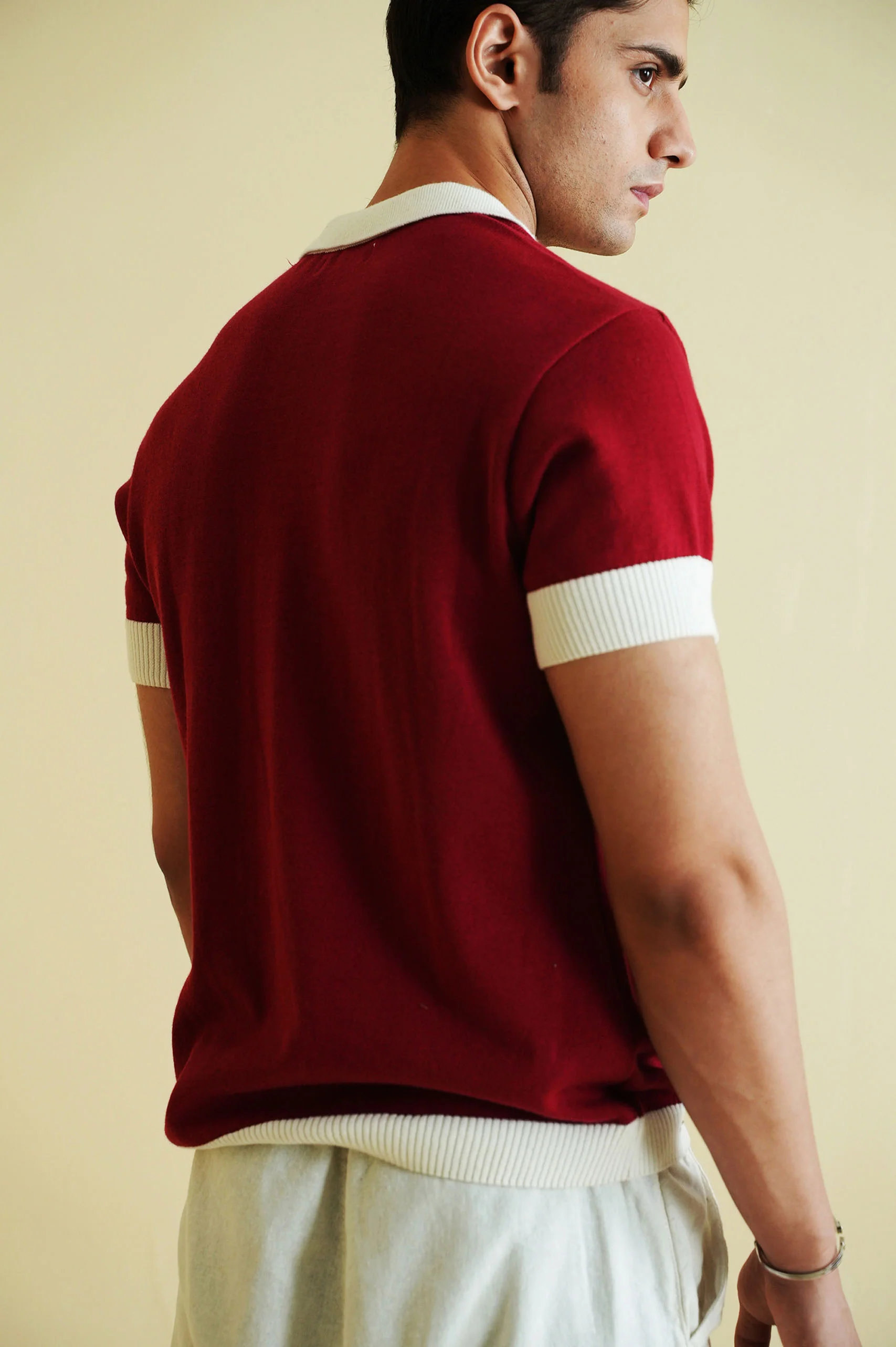 Fine Knit Polo Shirt (KPS-07) - Image 4