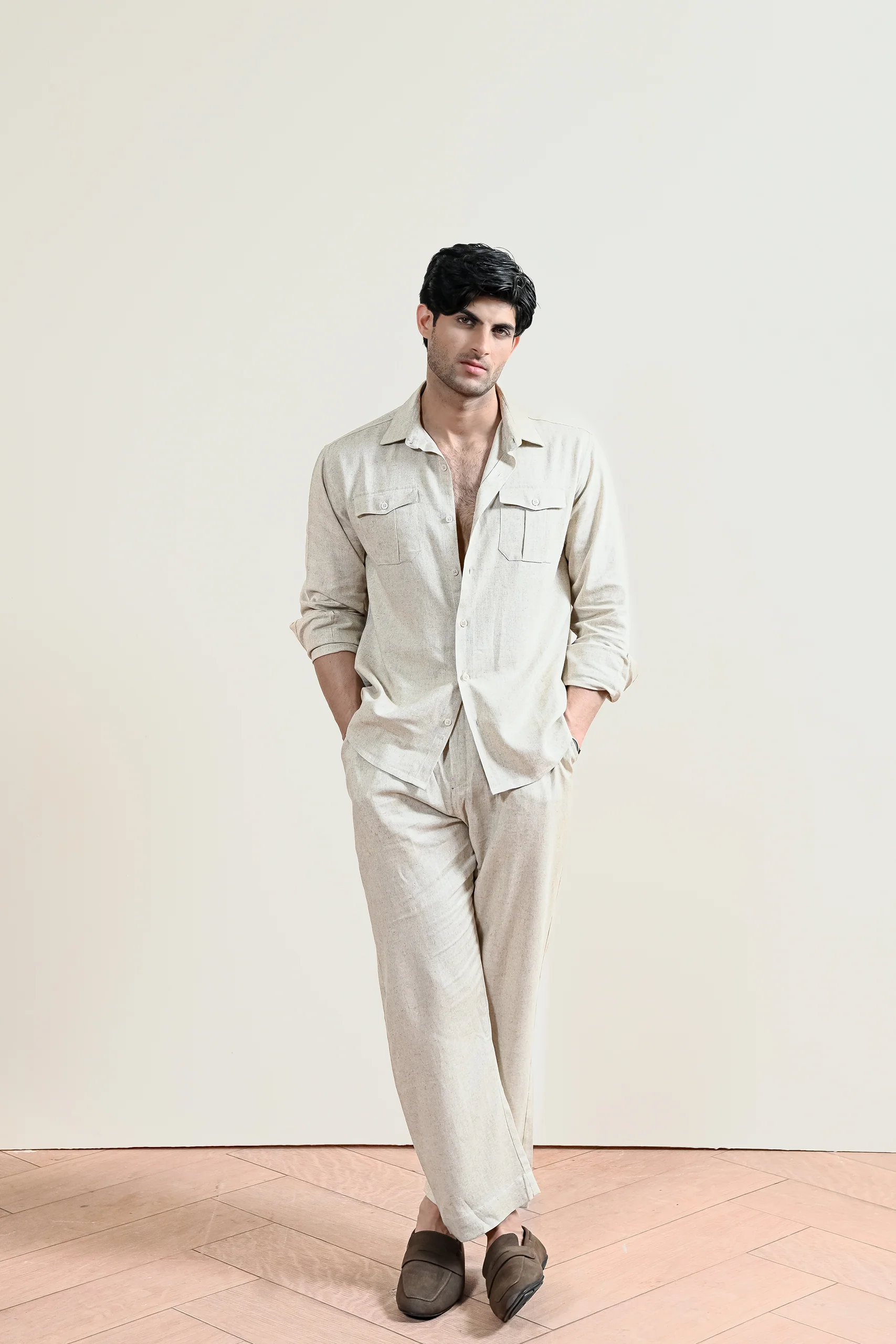 Heritage Double Pocket Linen Shirt (MCS-17) - Image 6