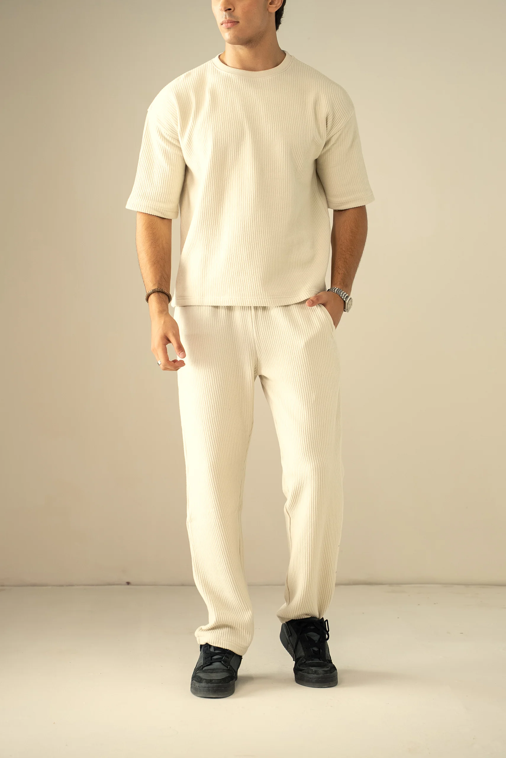 Ottoman Knit Textured T-Shirt (OST-02) - Image 10