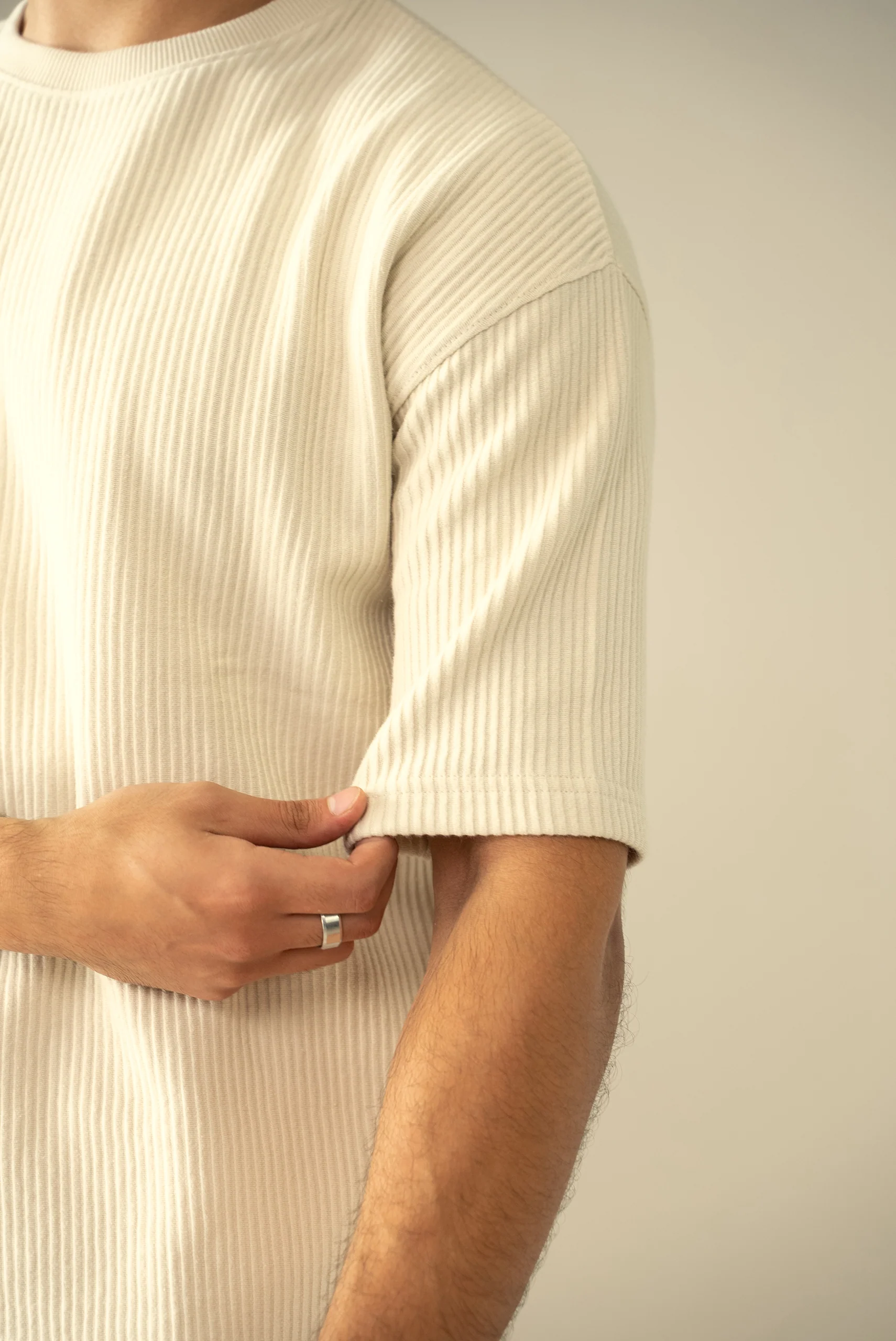 Ottoman Knit Textured T-Shirt (OST-02) - Image 4