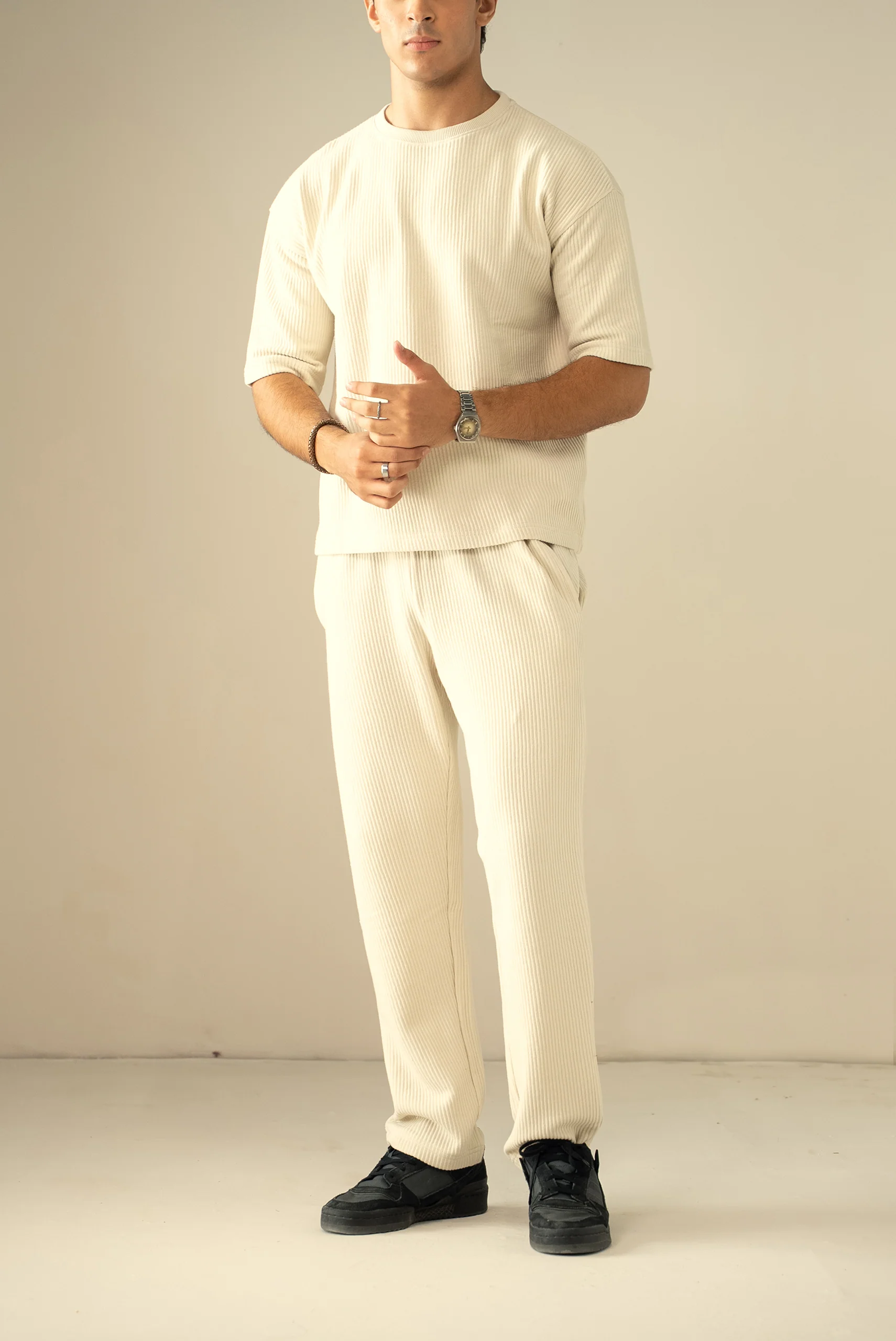 Ottoman Knit Textured T-Shirt (OST-02) - Image 5