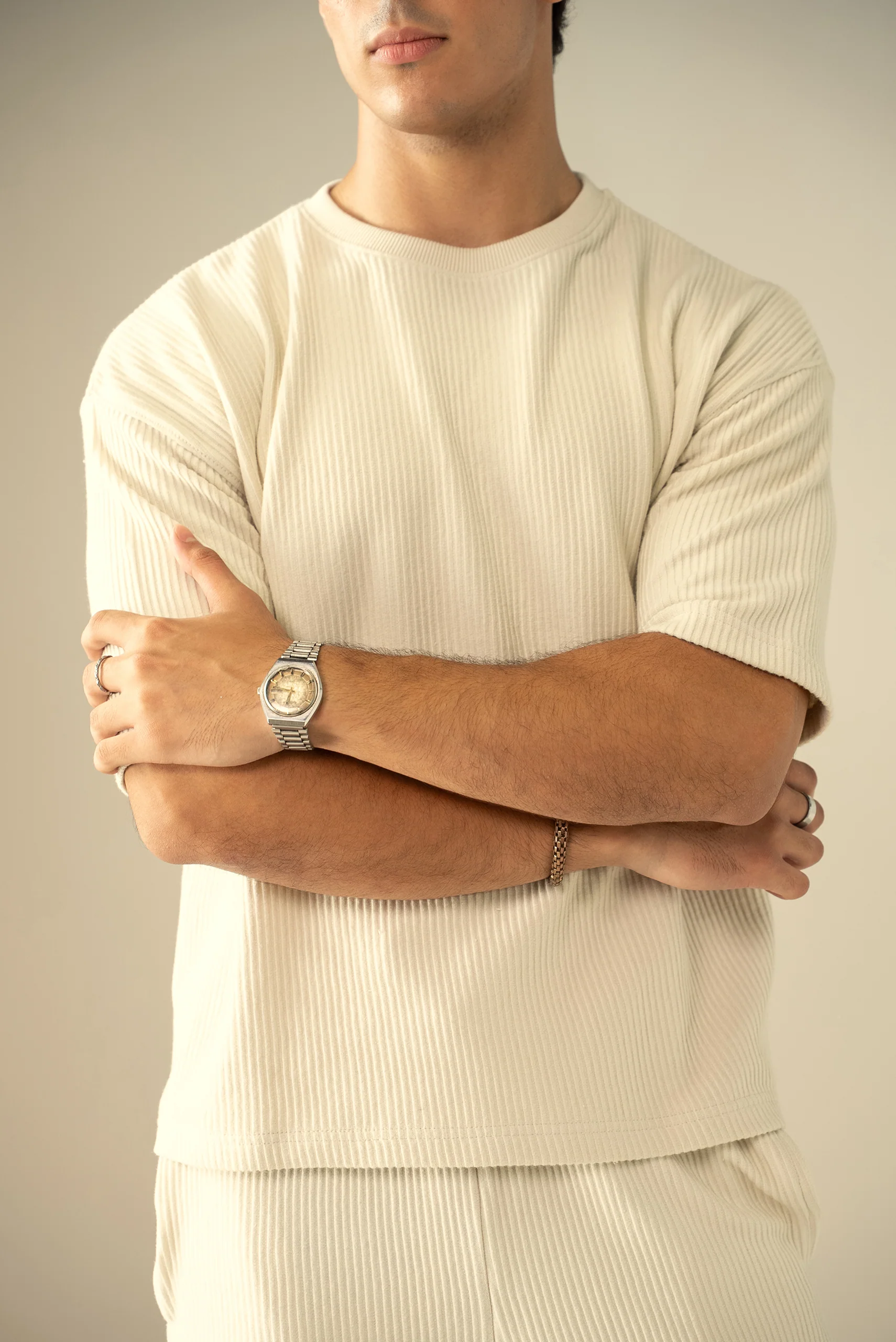 Ottoman Knit Textured T-Shirt (OST-02) - Image 6