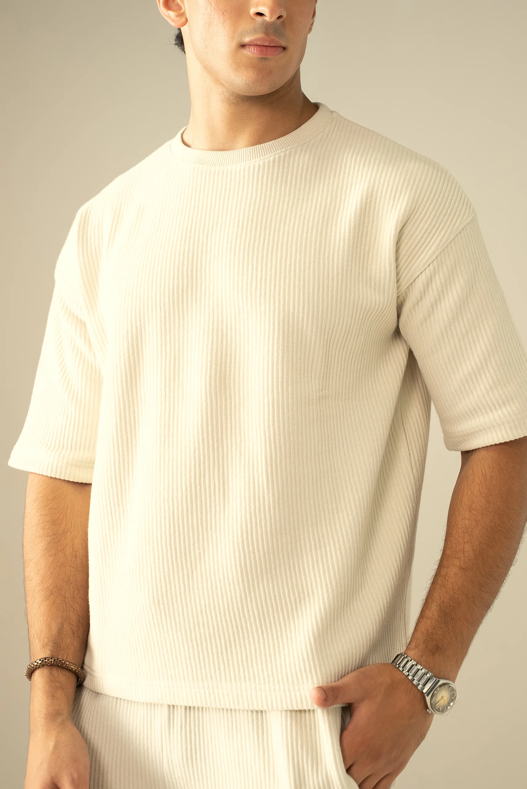 Ottoman Knit Textured T-Shirt (OST-02) - Image 8