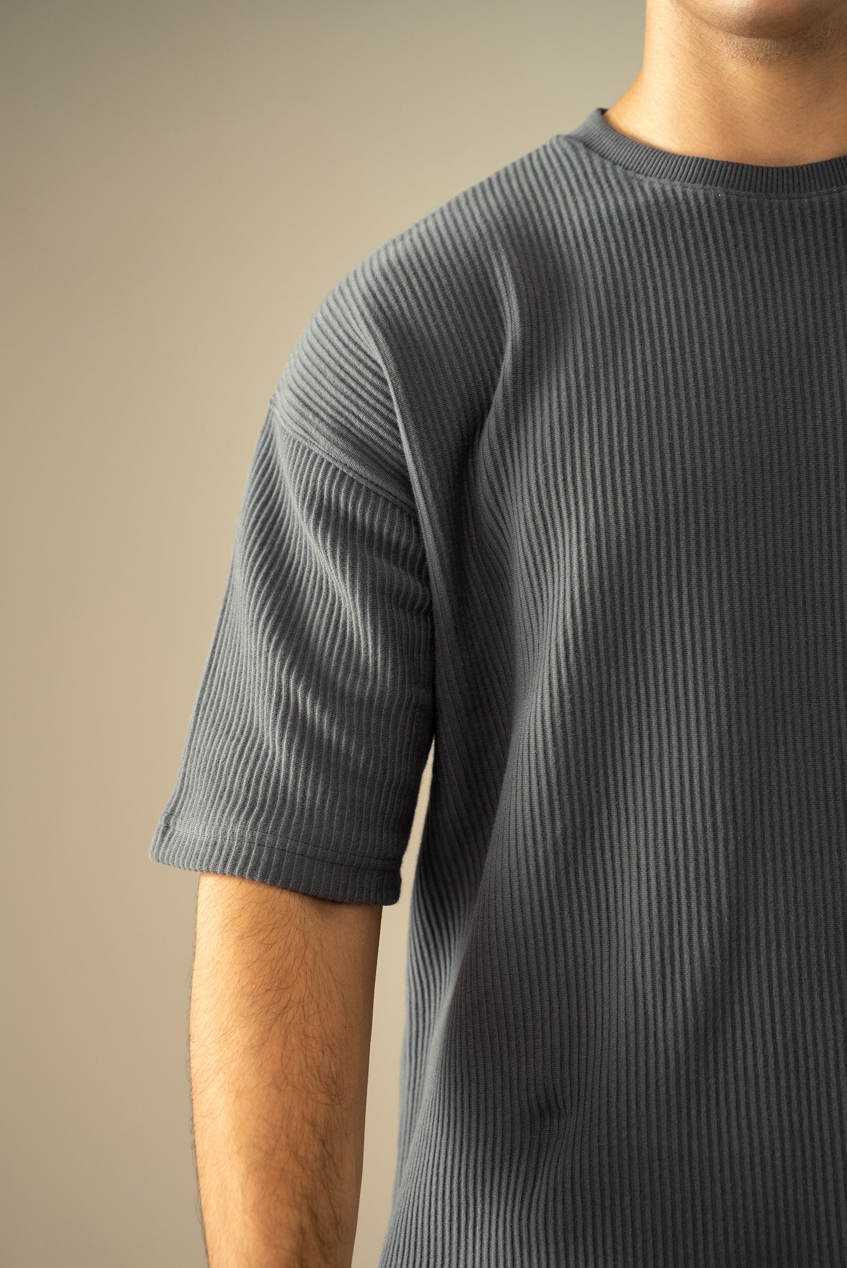 Ottoman Knit Textured T-Shirt (OST-03) - Image 12