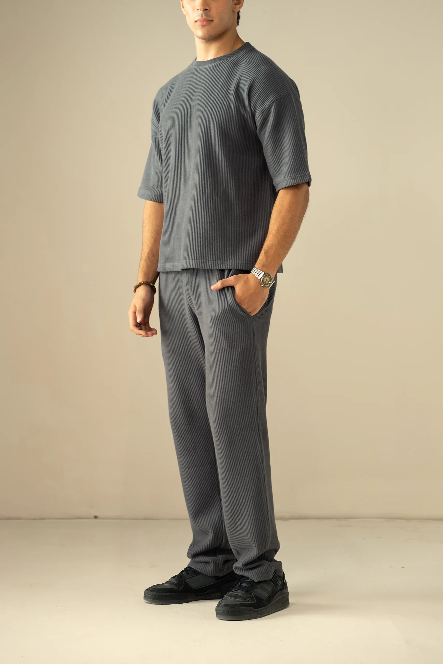 Ottoman Knit Textured T-Shirt (OST-03) - Image 7