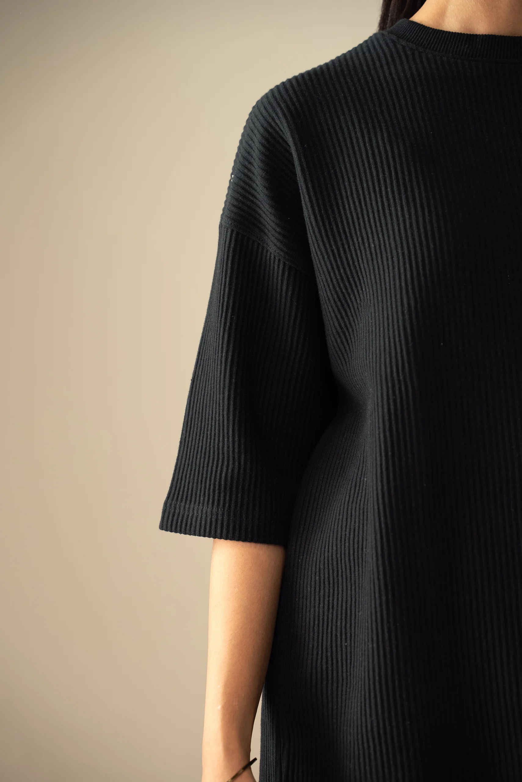 Ottoman Knit Textured T-Shirt (WTS-01) - Image 3