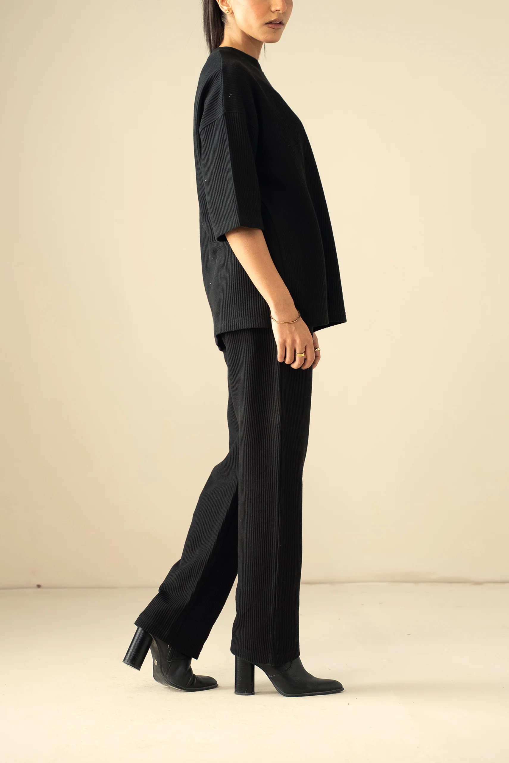 Ottoman Knit Textured T-Shirt (WTS-01) - Image 5