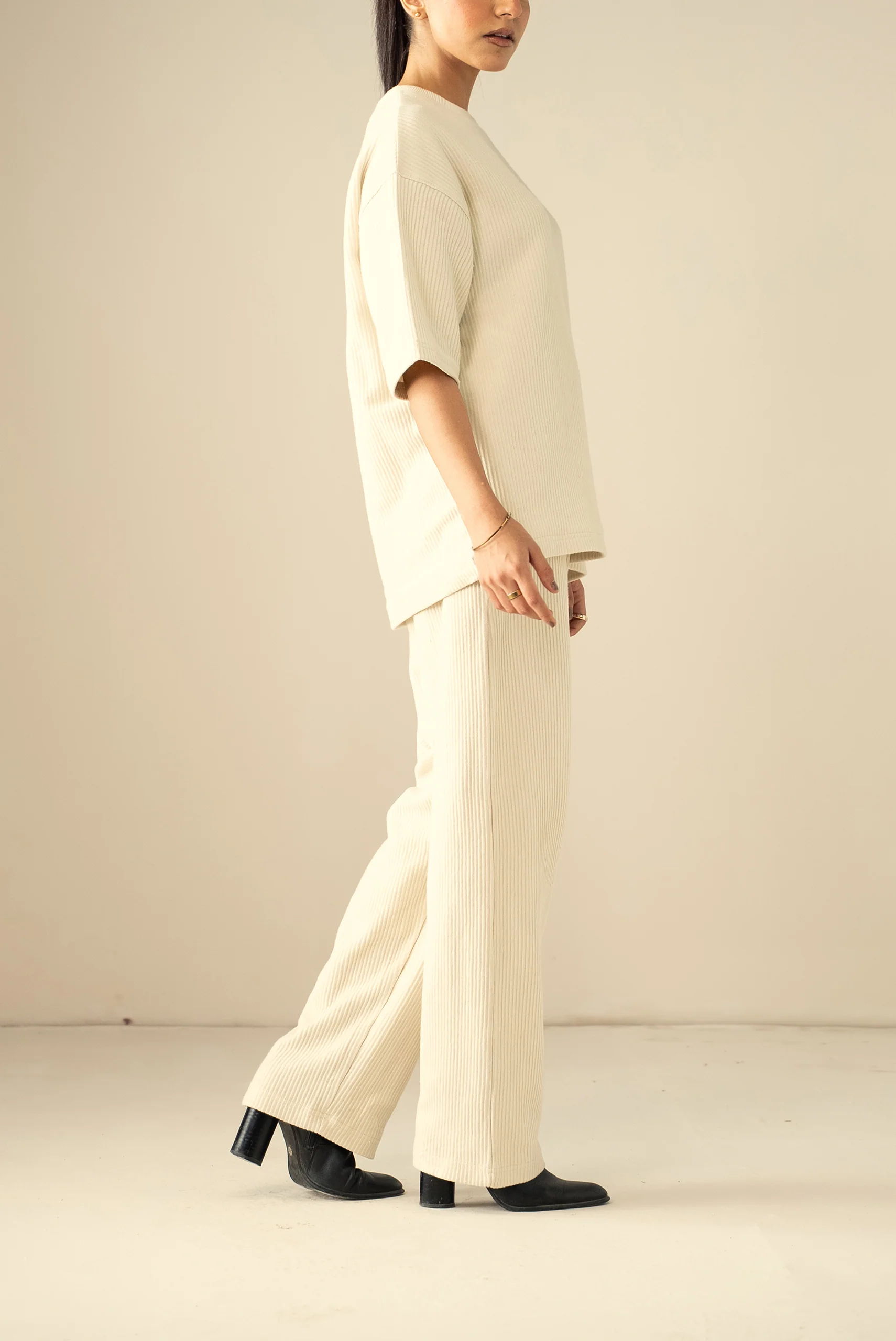 Ottoman Knit Textured T-Shirt (WTS-02) - Image 12