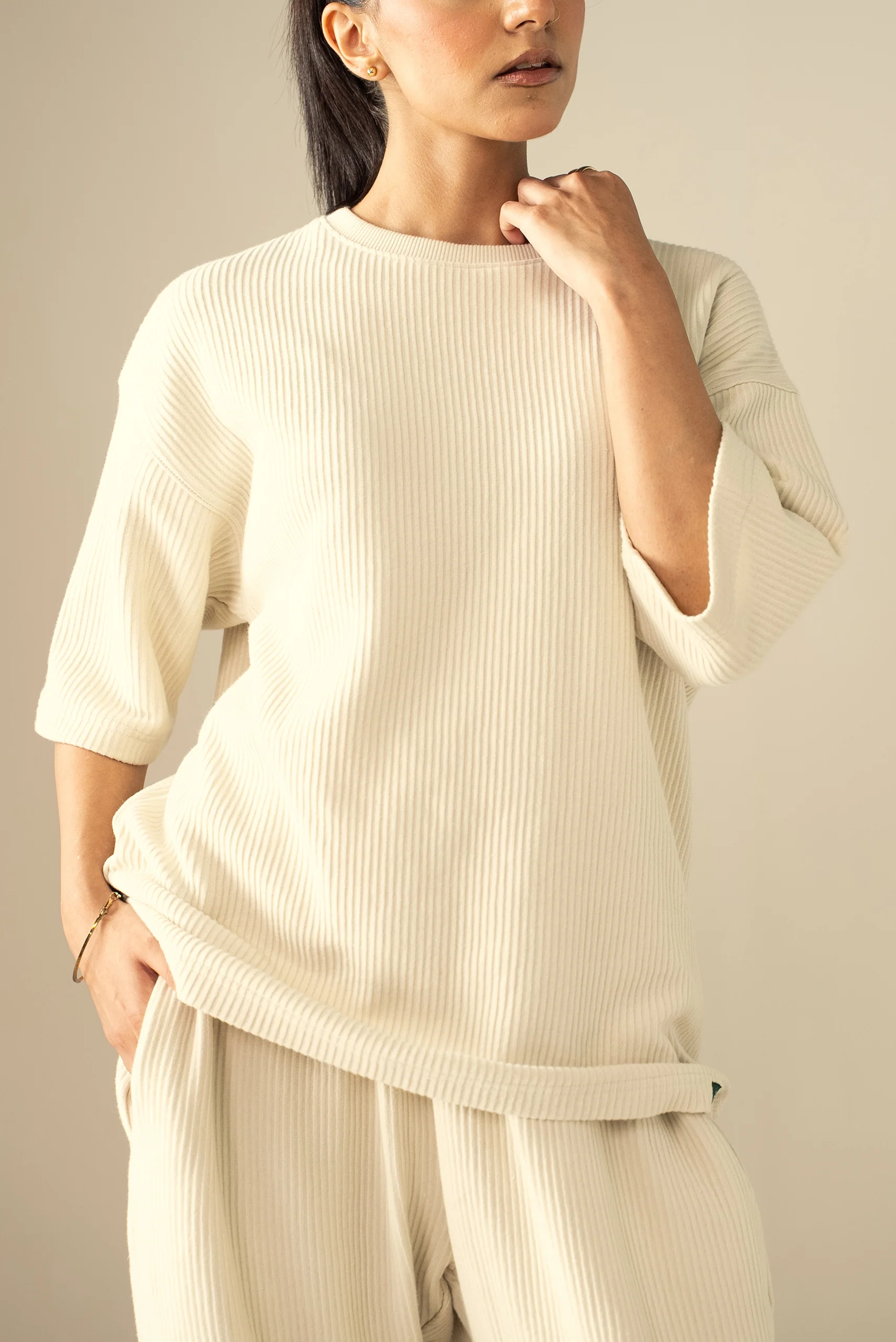 Ottoman Knit Textured T-Shirt (WTS-02) - Image 6