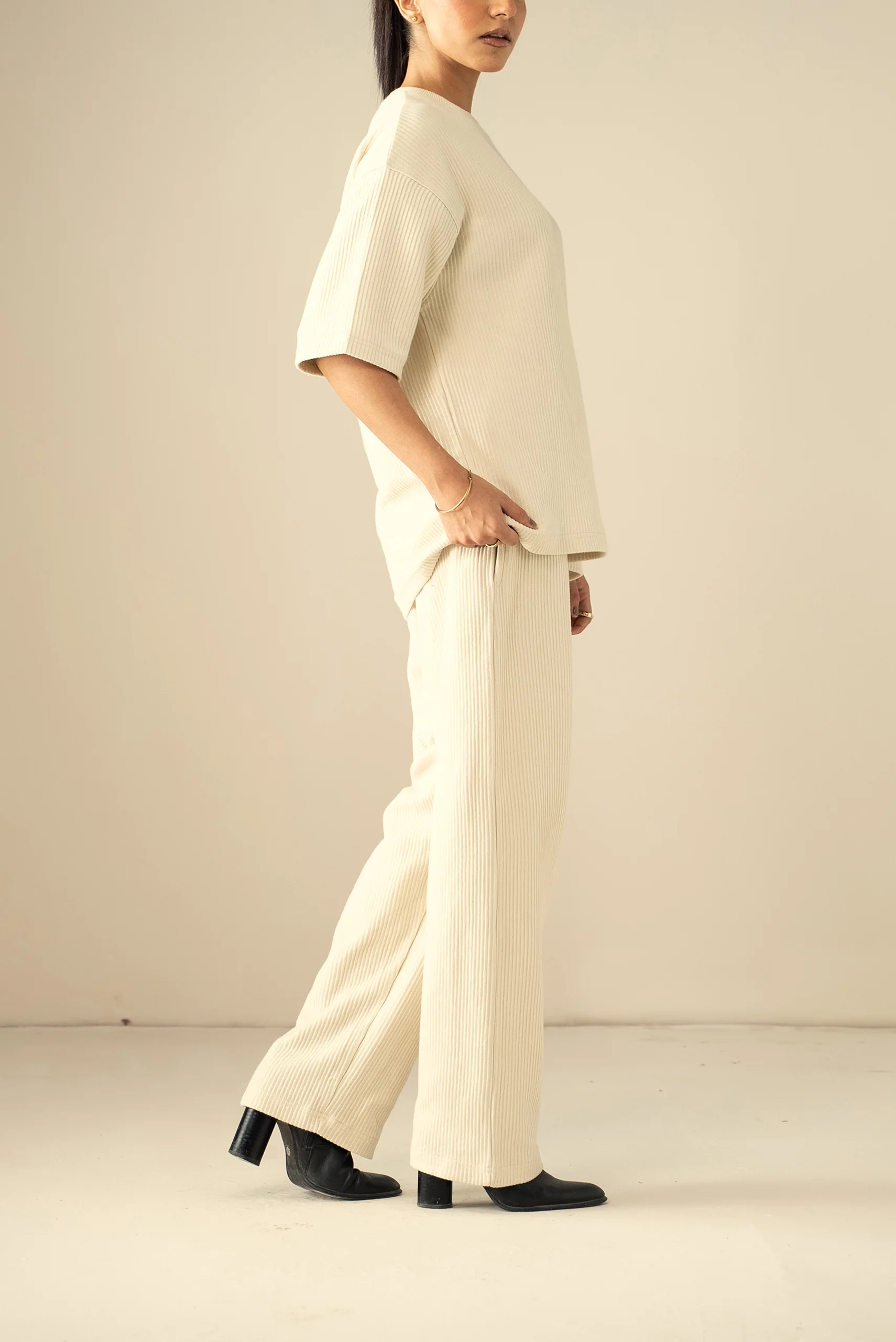 Ottoman Knit Textured T-Shirt (WTS-02) - Image 7