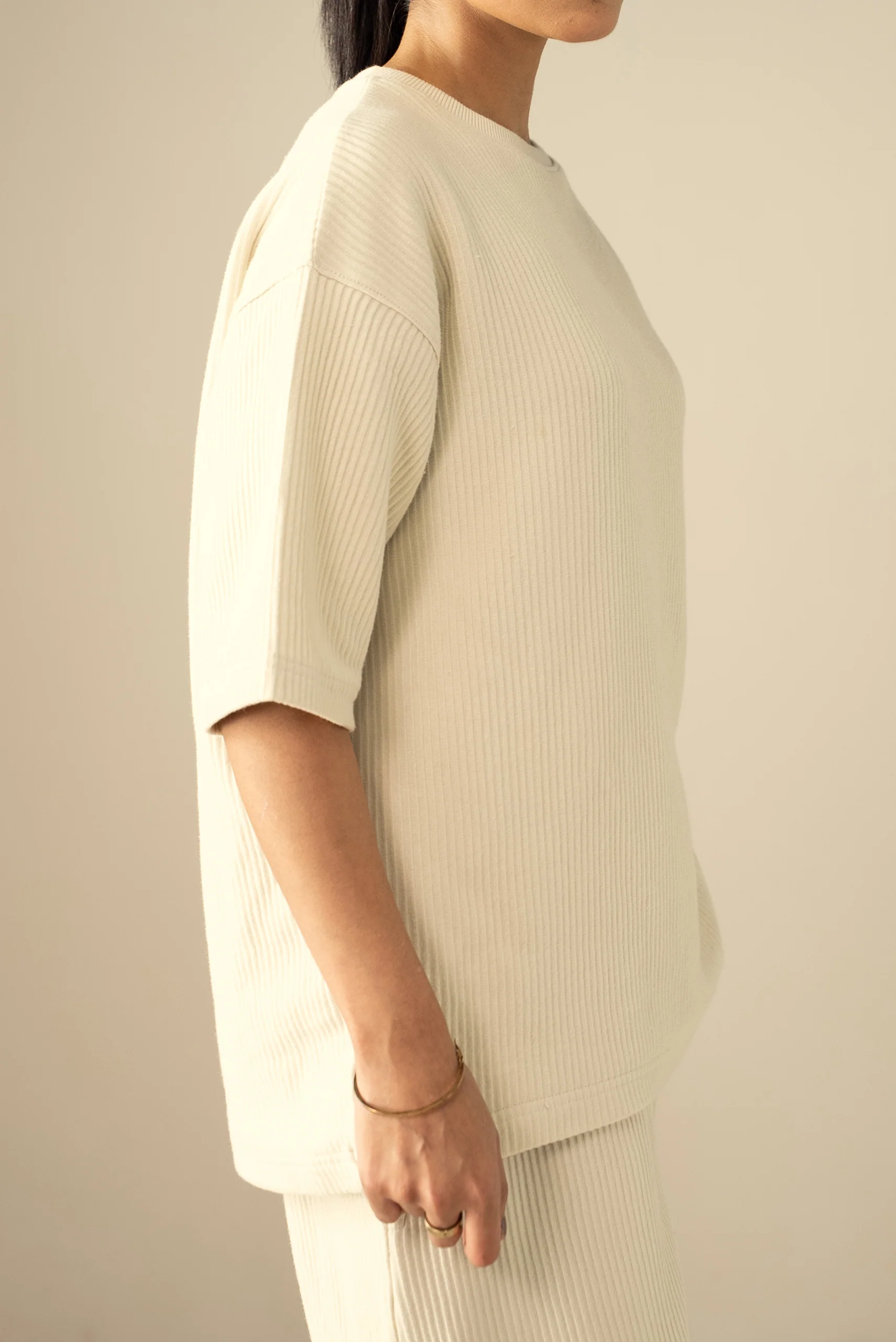 Ottoman Knit Textured T-Shirt (WTS-02) - Image 8