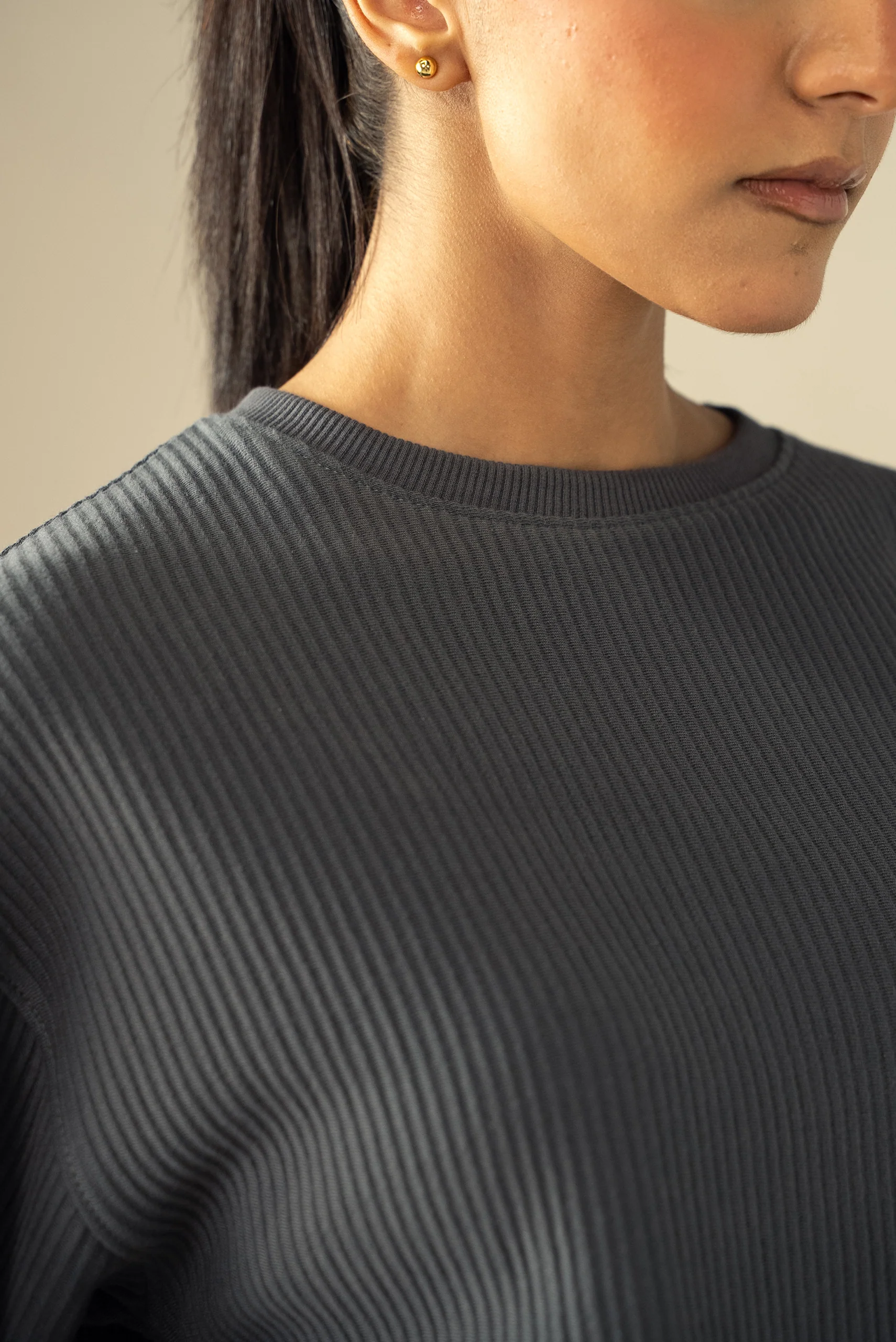 Ottoman Knit Textured T-Shirt (WTS-03) - Image 3