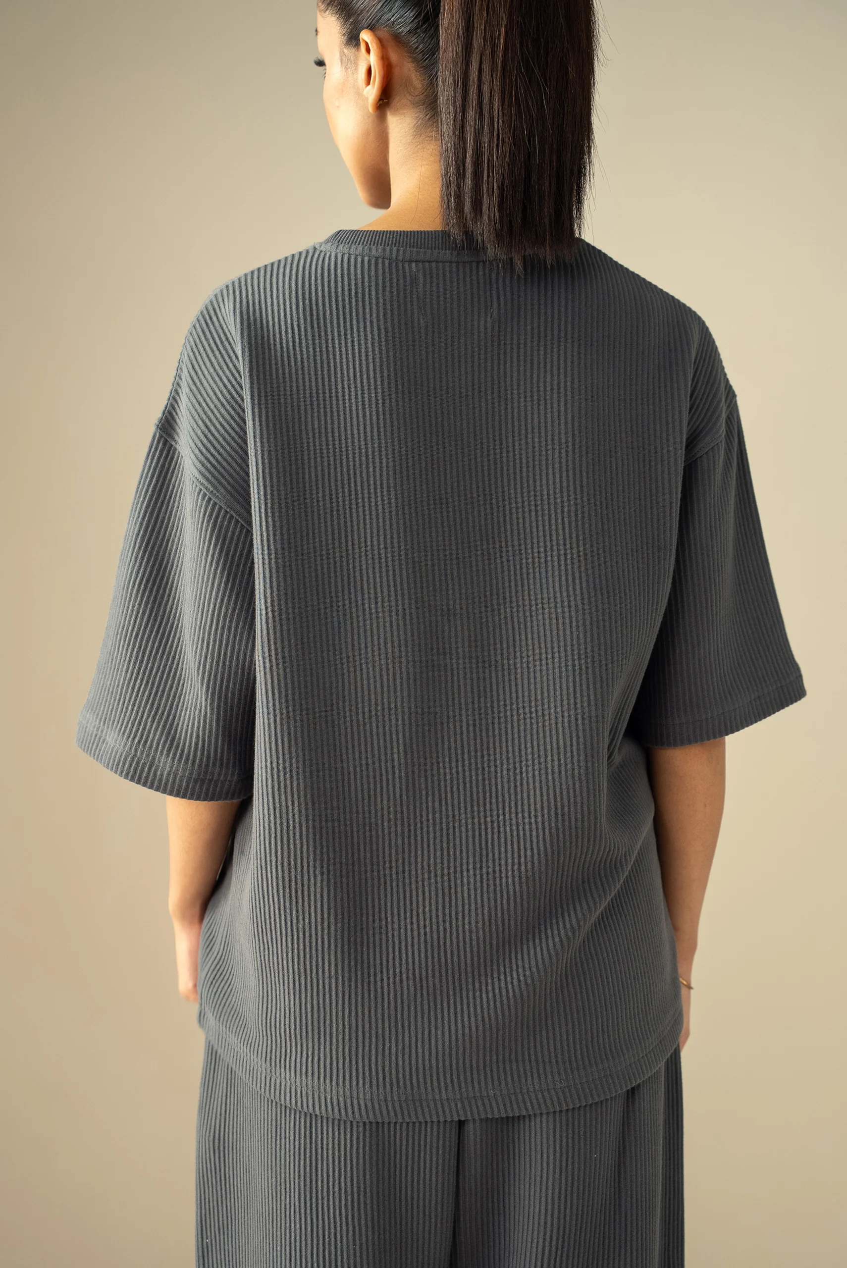 Ottoman Knit Textured T-Shirt (WTS-03) - Image 4