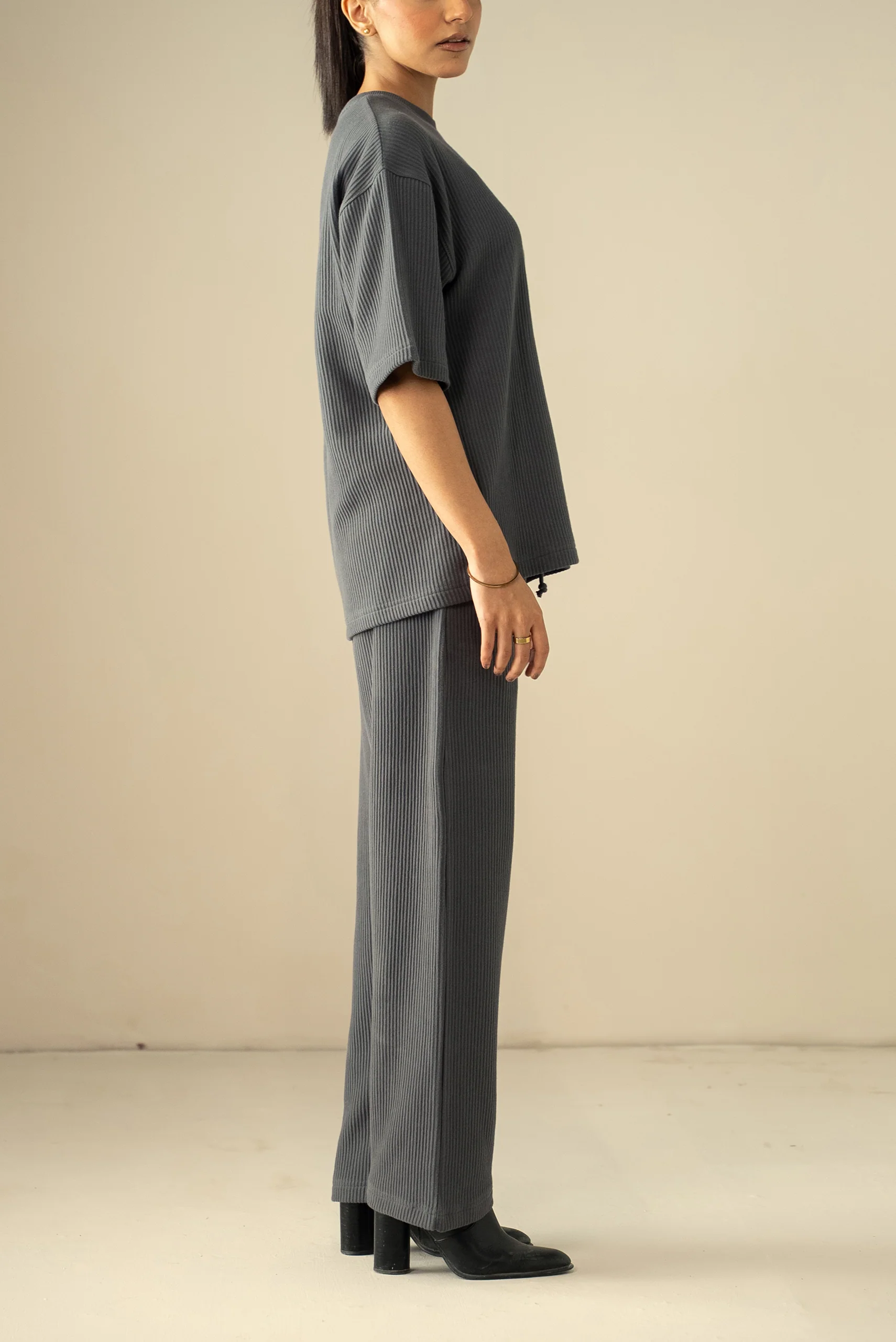 Ottoman Knit Textured T-Shirt (WTS-03) - Image 7