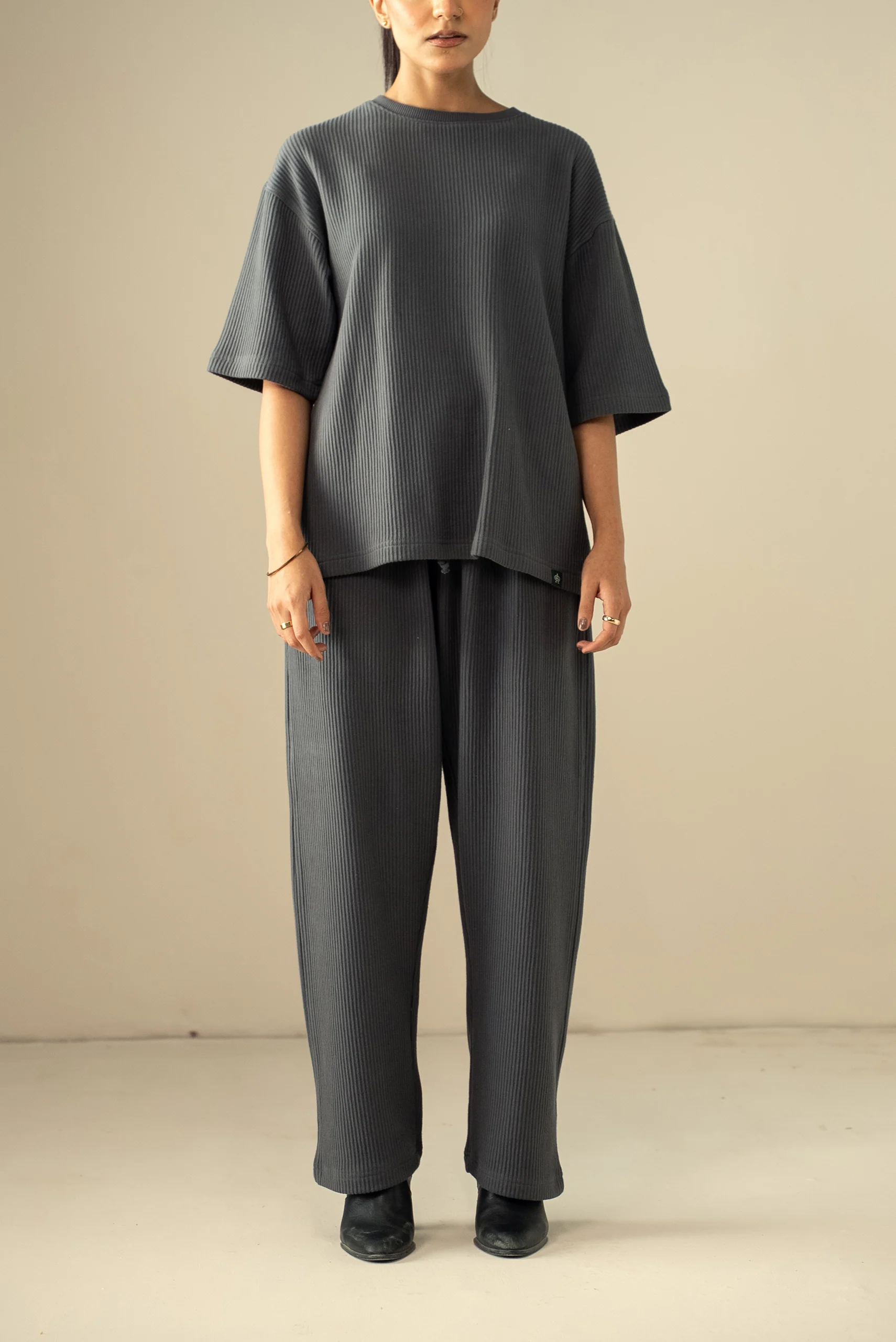 Ottoman Knit Textured T-Shirt (WTS-03) - Image 8