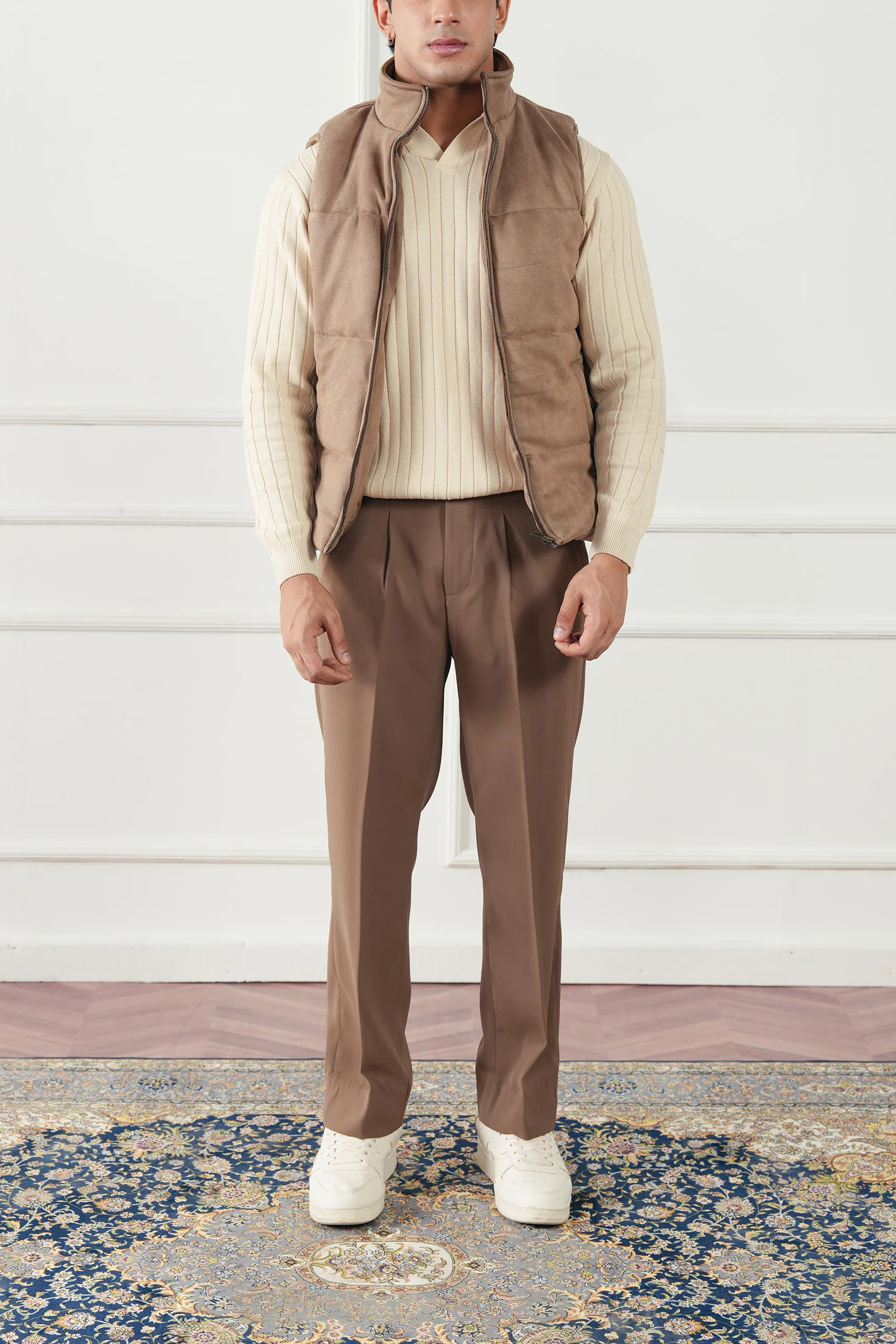 Quilted Suede Gilet (MPJ-06) - Image 7