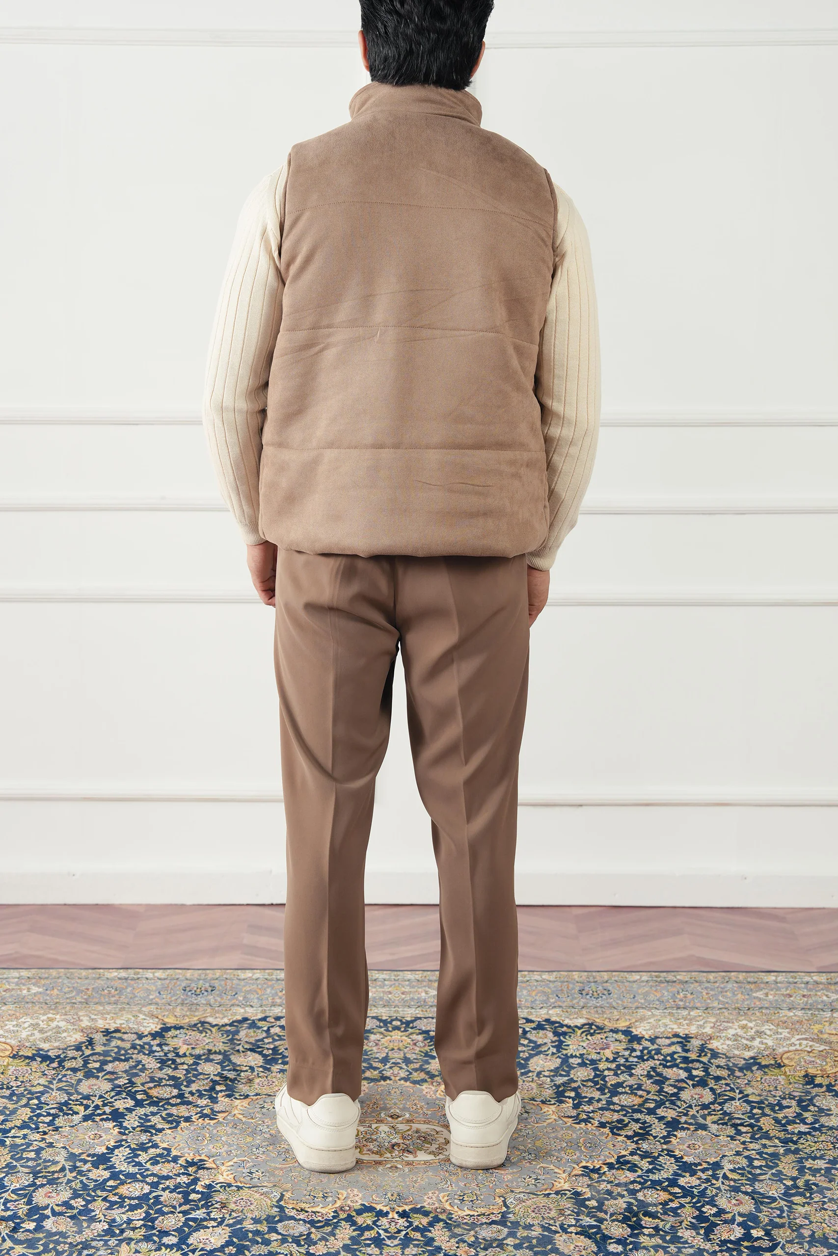 Quilted Suede Gilet (MPJ-06) - Image 8