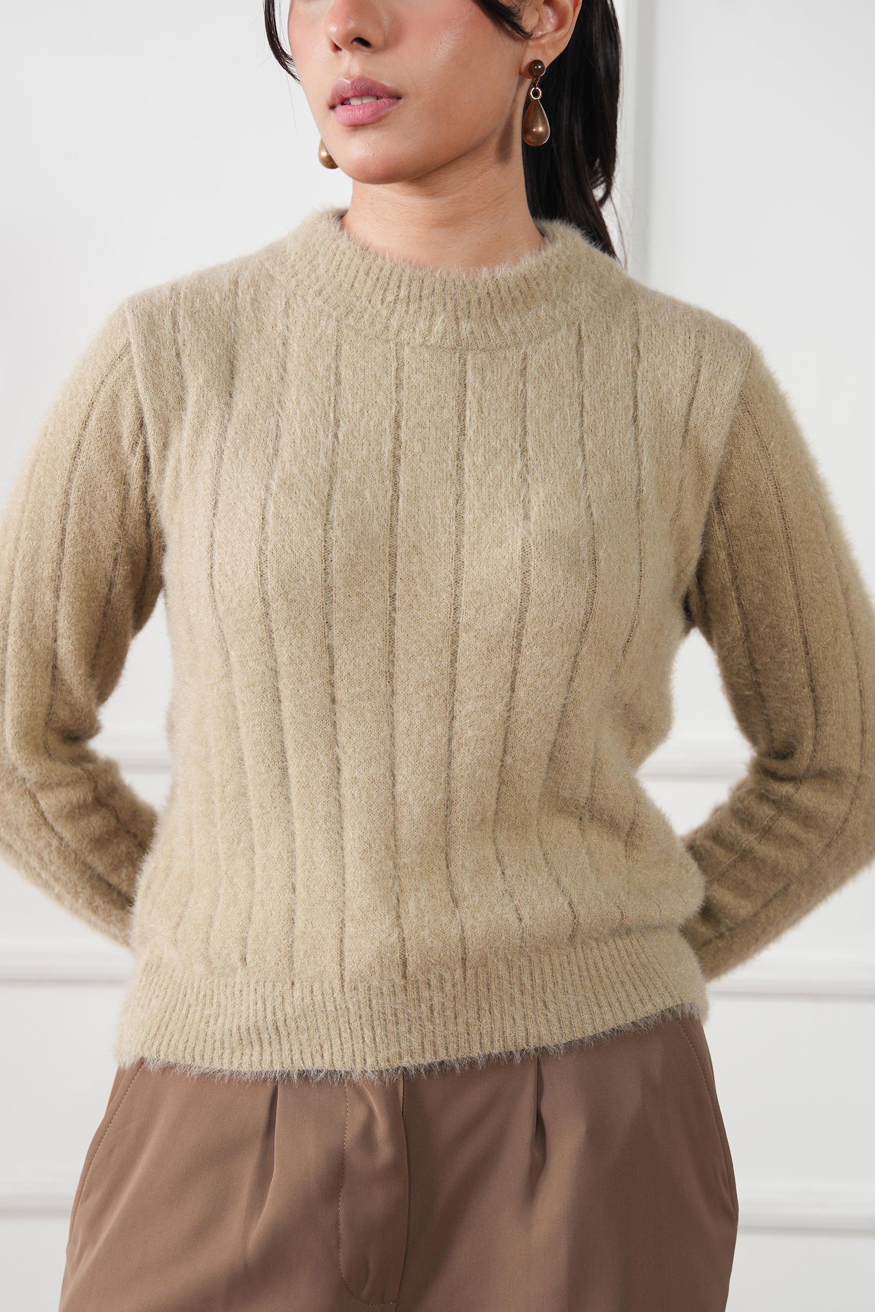 Round Neck Knit Sweater (RNS-01) - Image 10