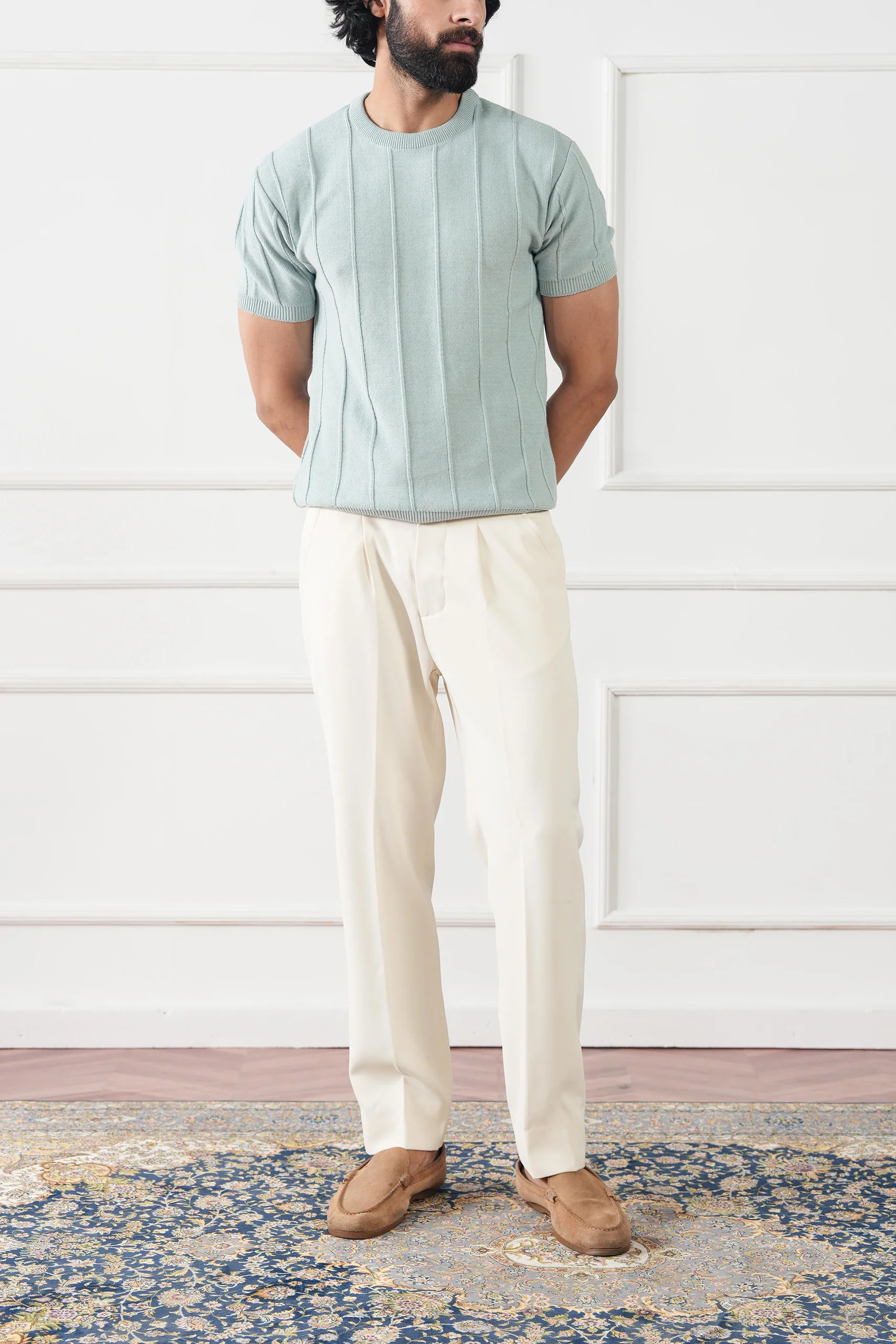 Striped Knit T-Shirt (MKT-01) - Image 3