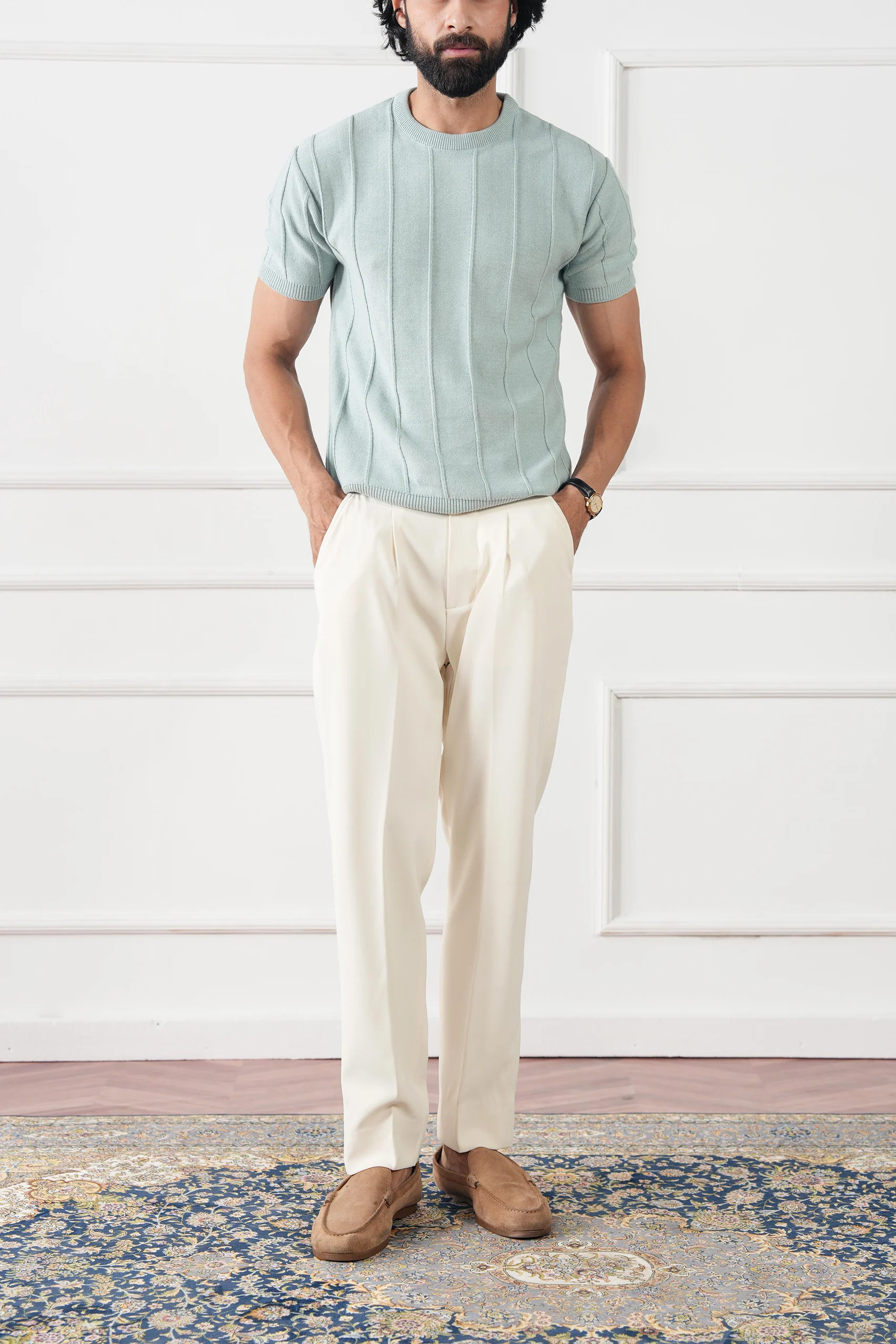 Striped Knit T-Shirt (MKT-01) - Image 6