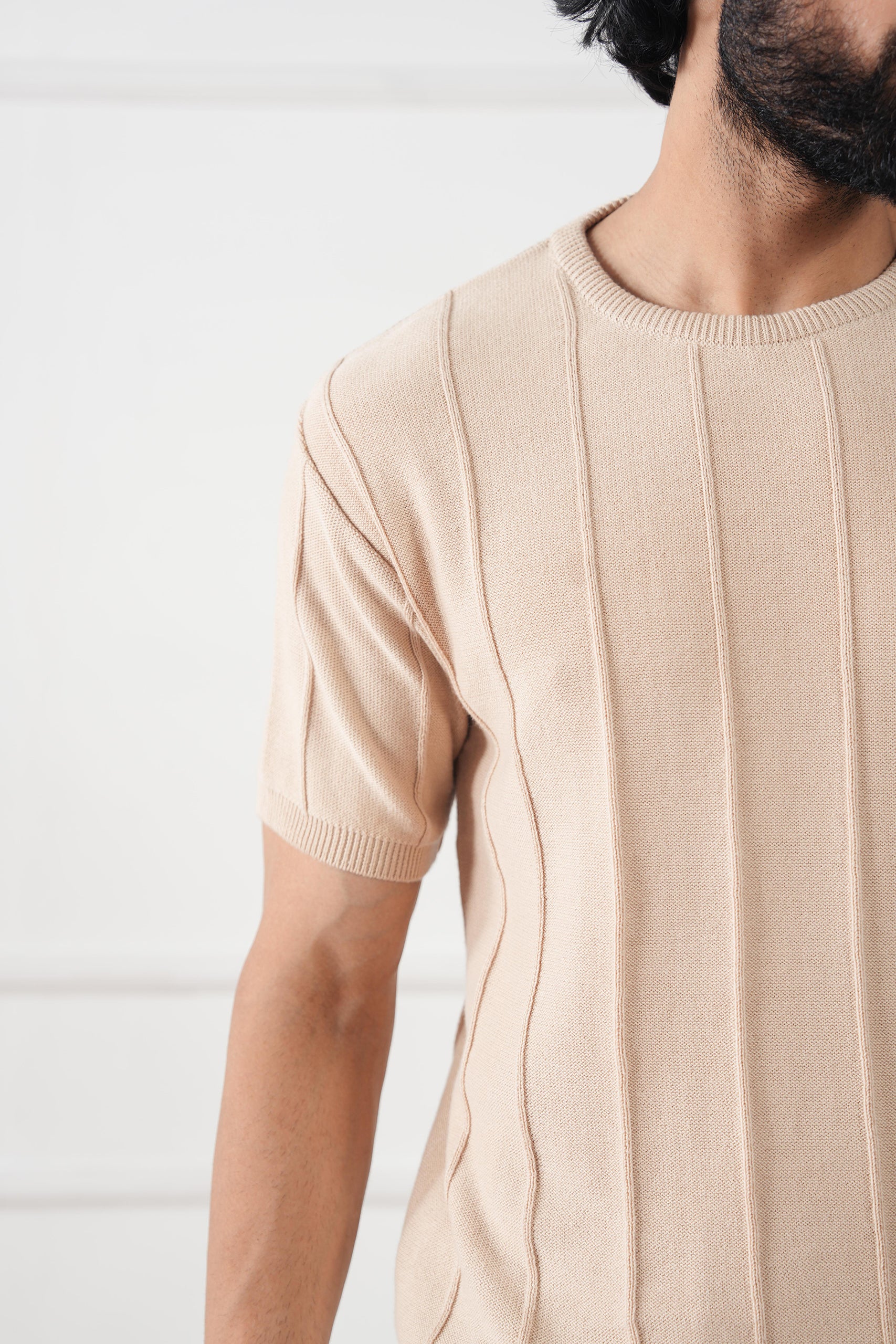 Striped Knit T-Shirt (MKT-02) - Image 3