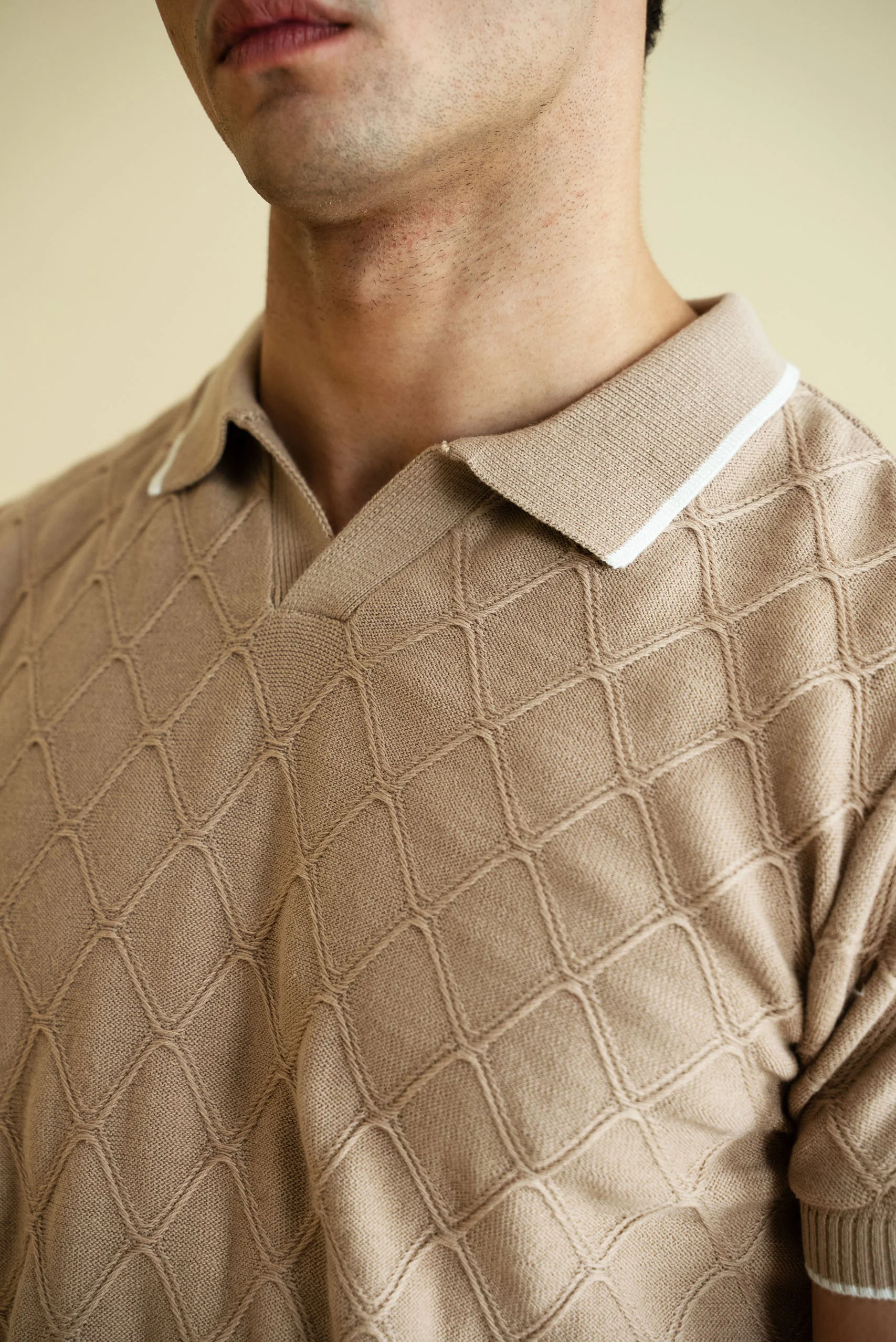 Textured Knitted Polo Shirt (KPS-14) - Image 5