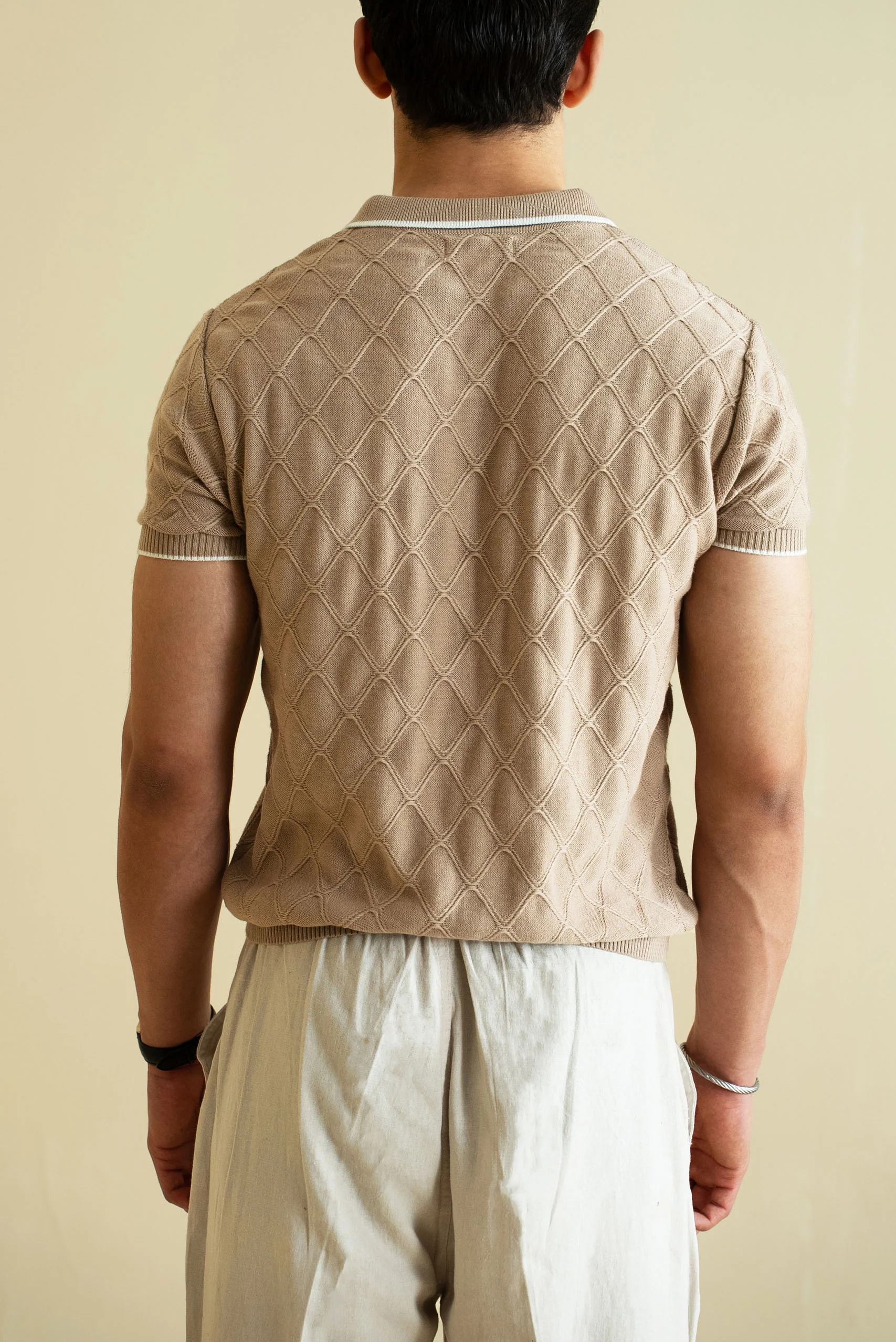 Textured Knitted Polo Shirt (KPS-14) - Image 6
