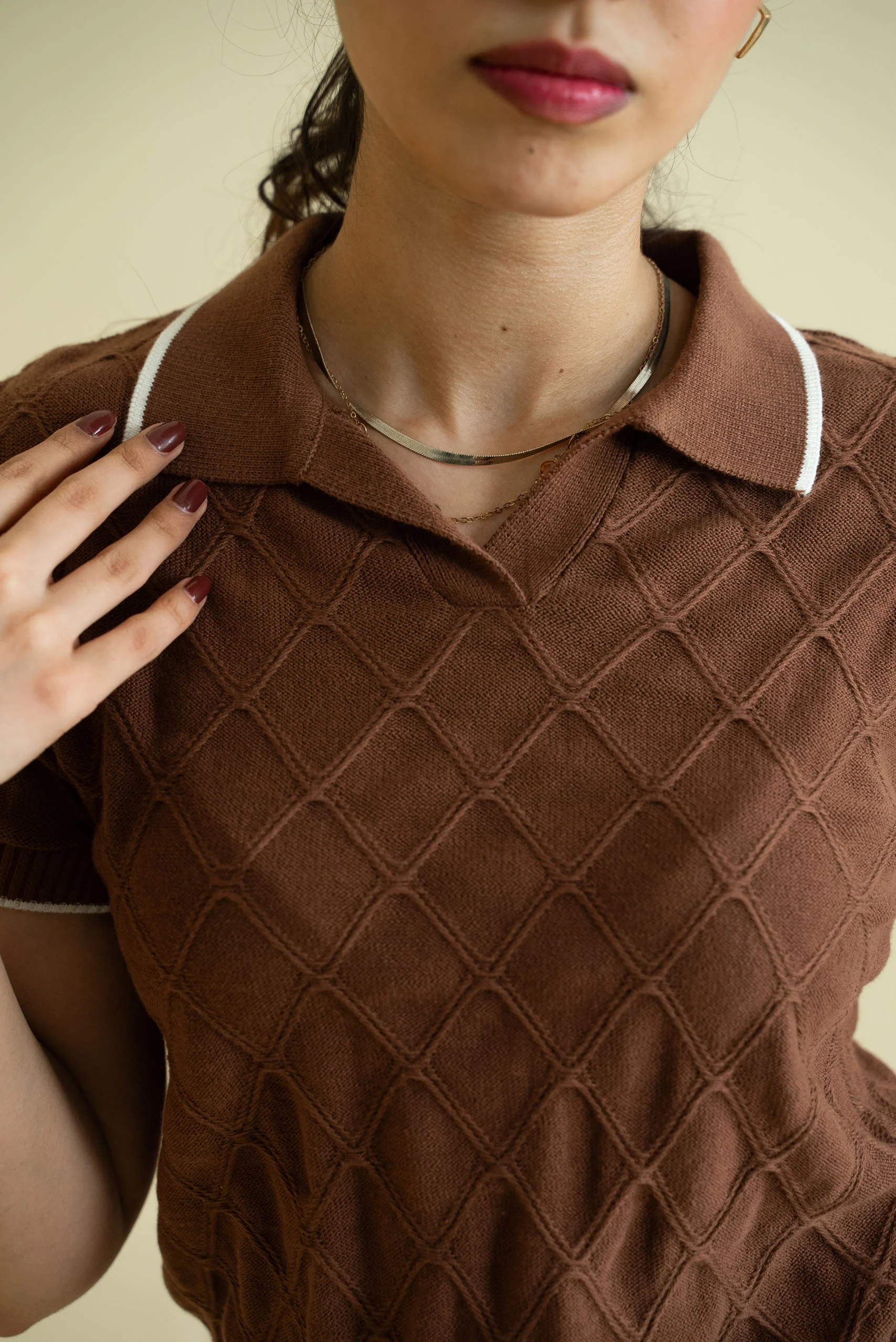 Textured Knitted Polo Shirt (WKP-04) - Image 3