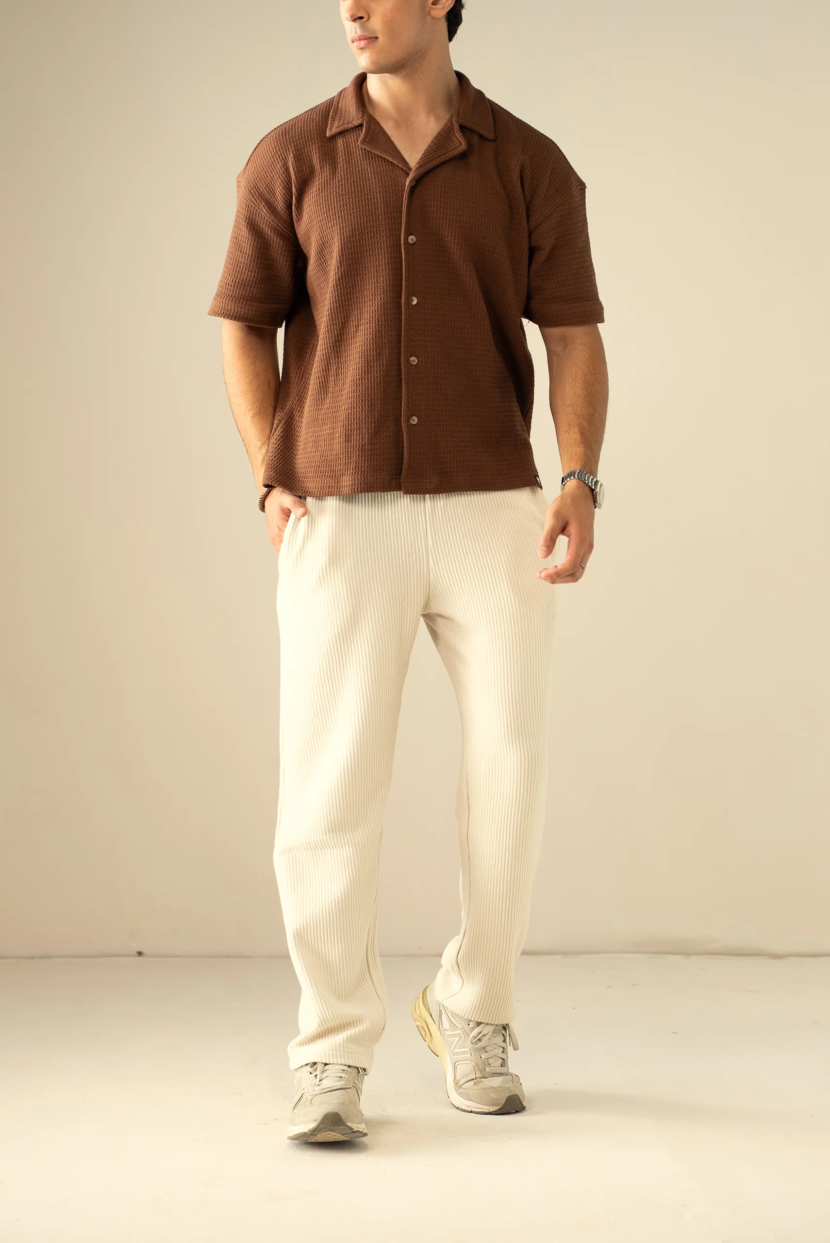 Waffle Knit Cuban Shirt (MBD-01) - Image 11
