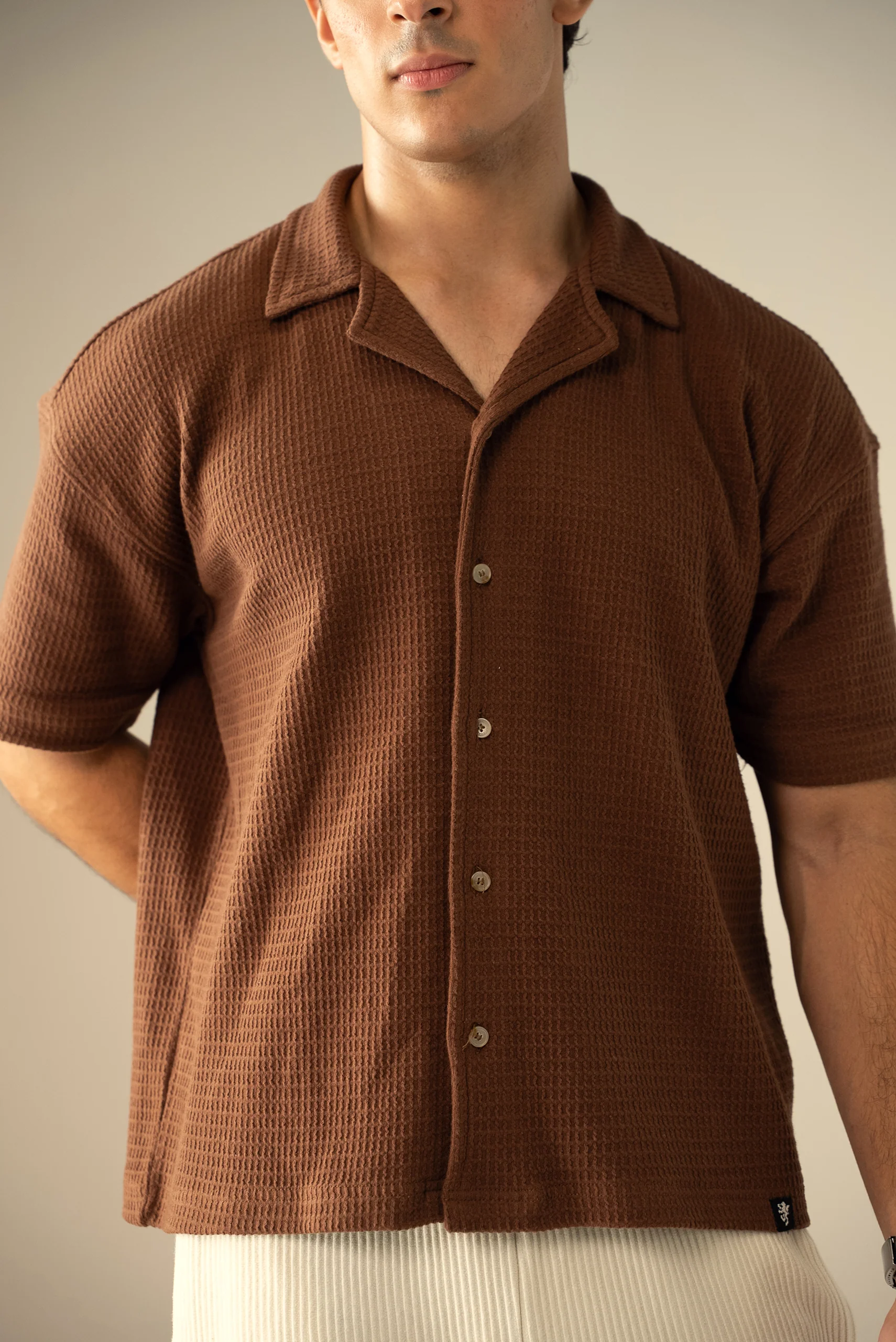 Waffle Knit Cuban Shirt (MBD-01) - Image 3