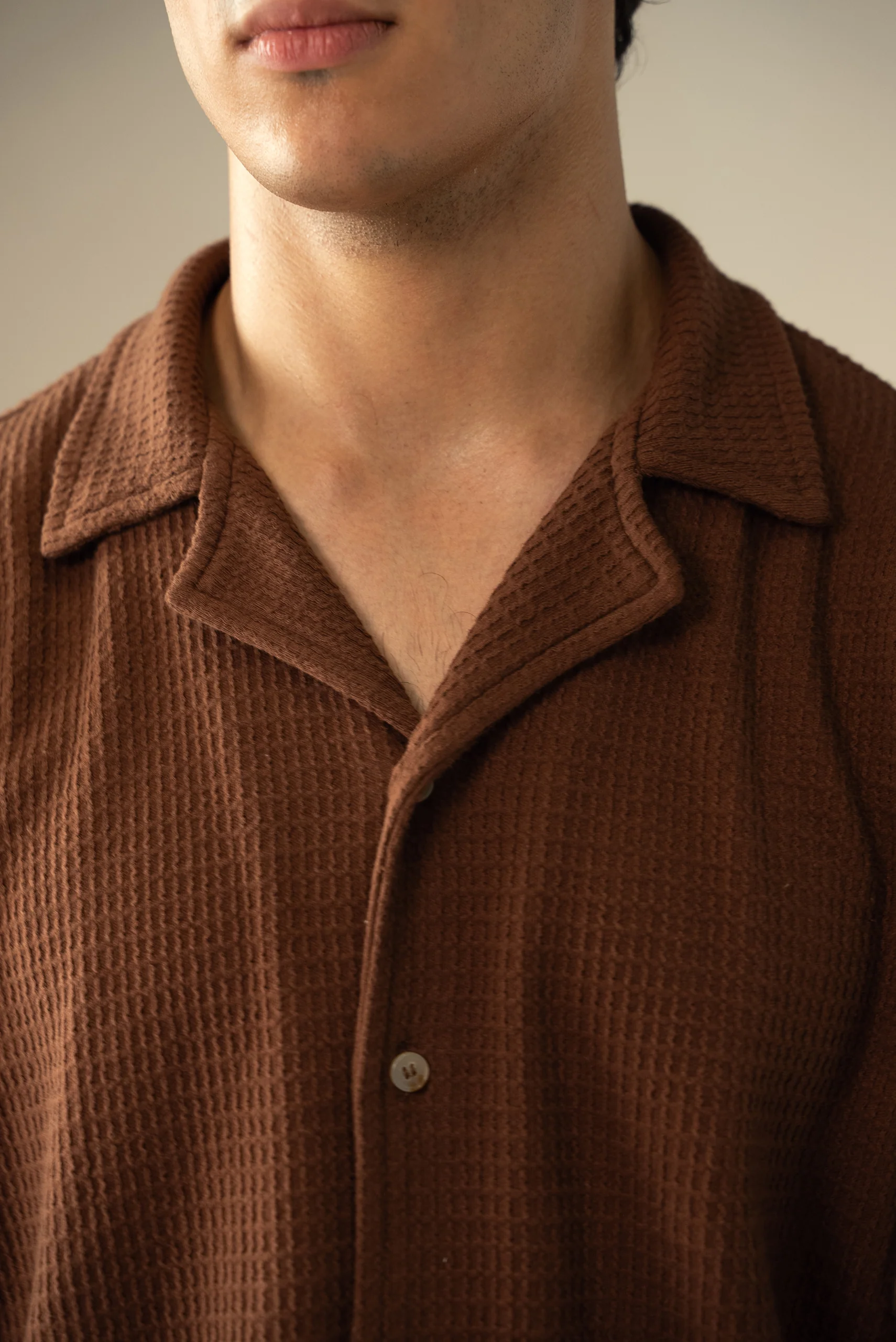 Waffle Knit Cuban Shirt (MBD-01) - Image 4