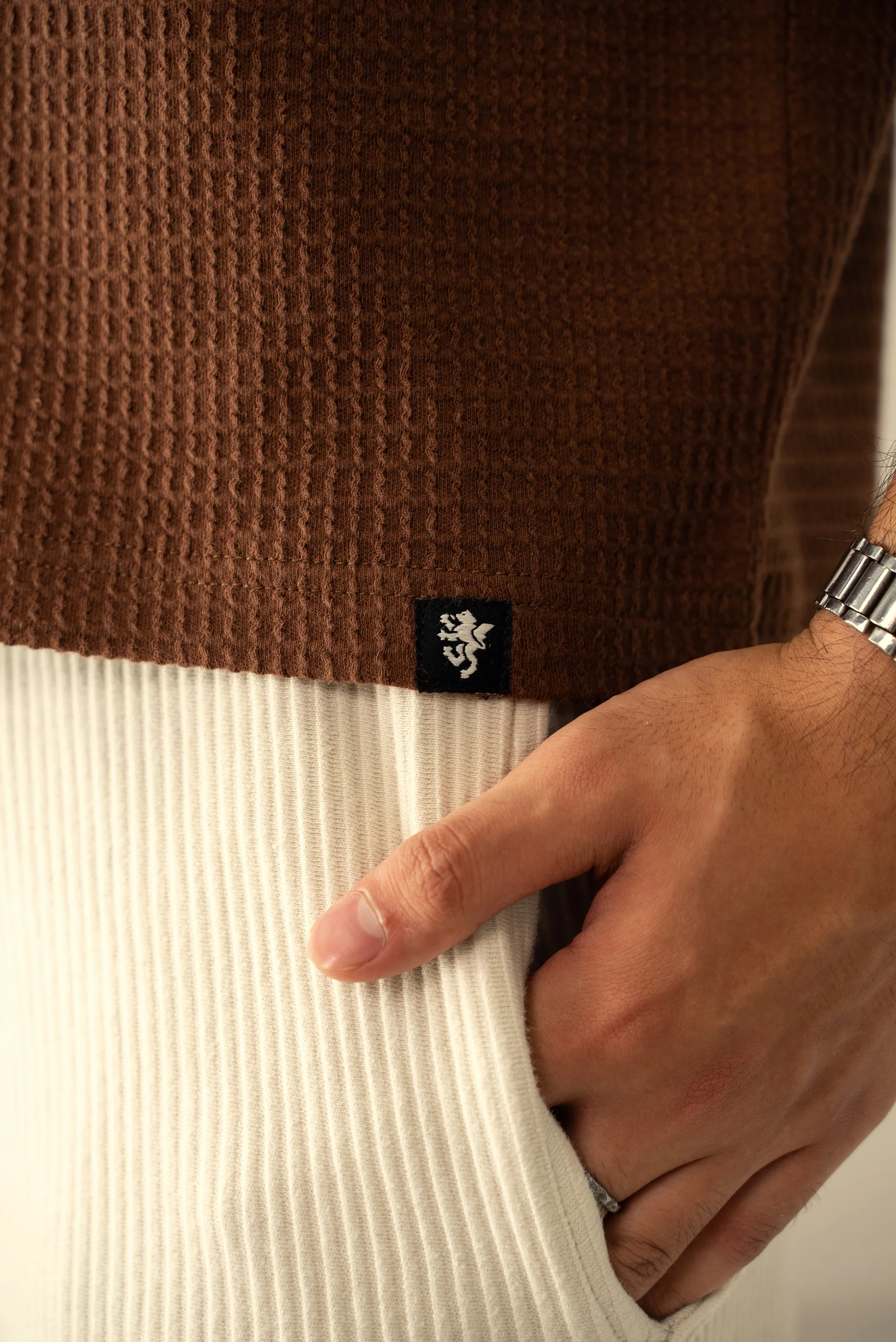 Waffle Knit Cuban Shirt (MBD-01) - Image 6