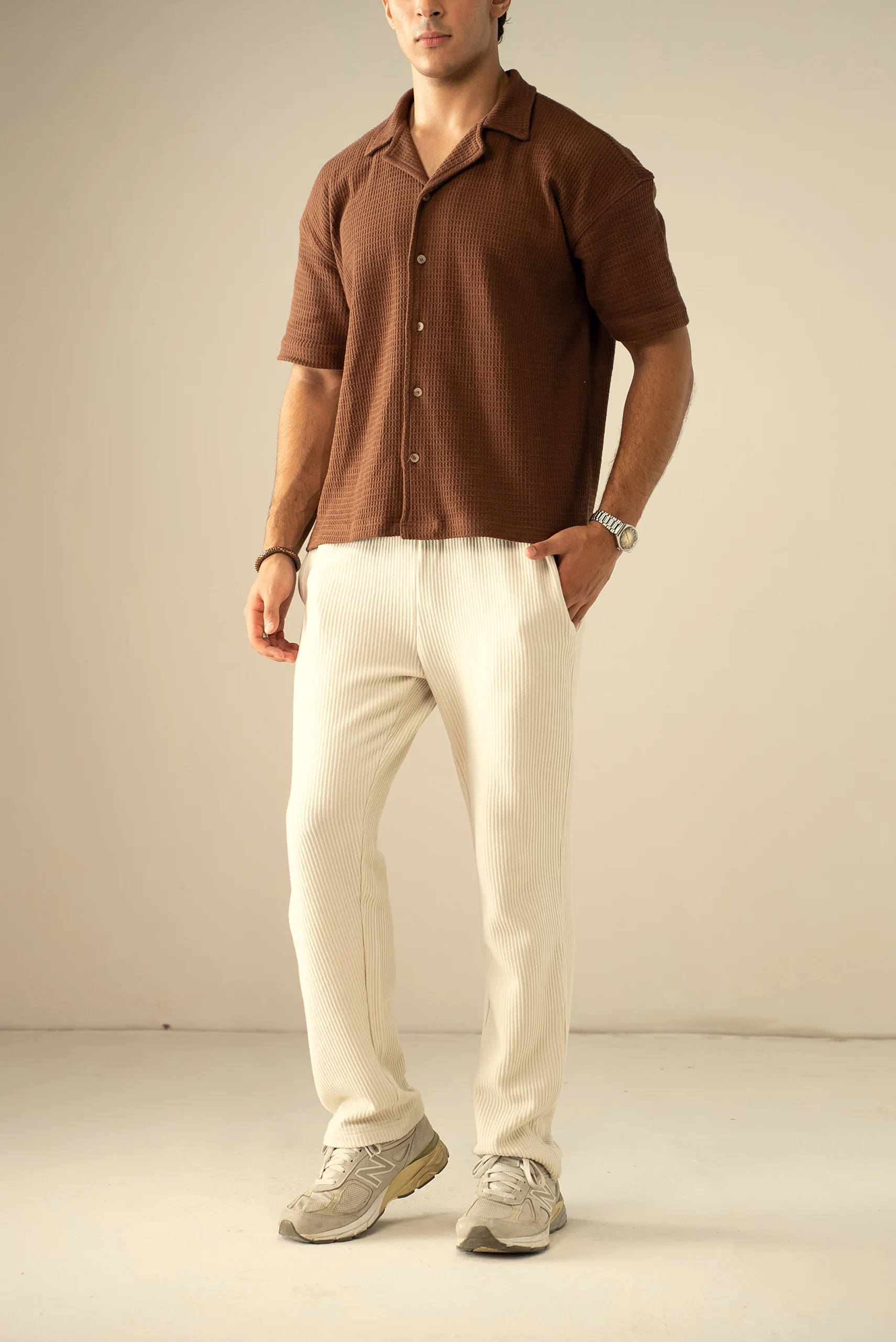 Waffle Knit Cuban Shirt (MBD-01) - Image 8