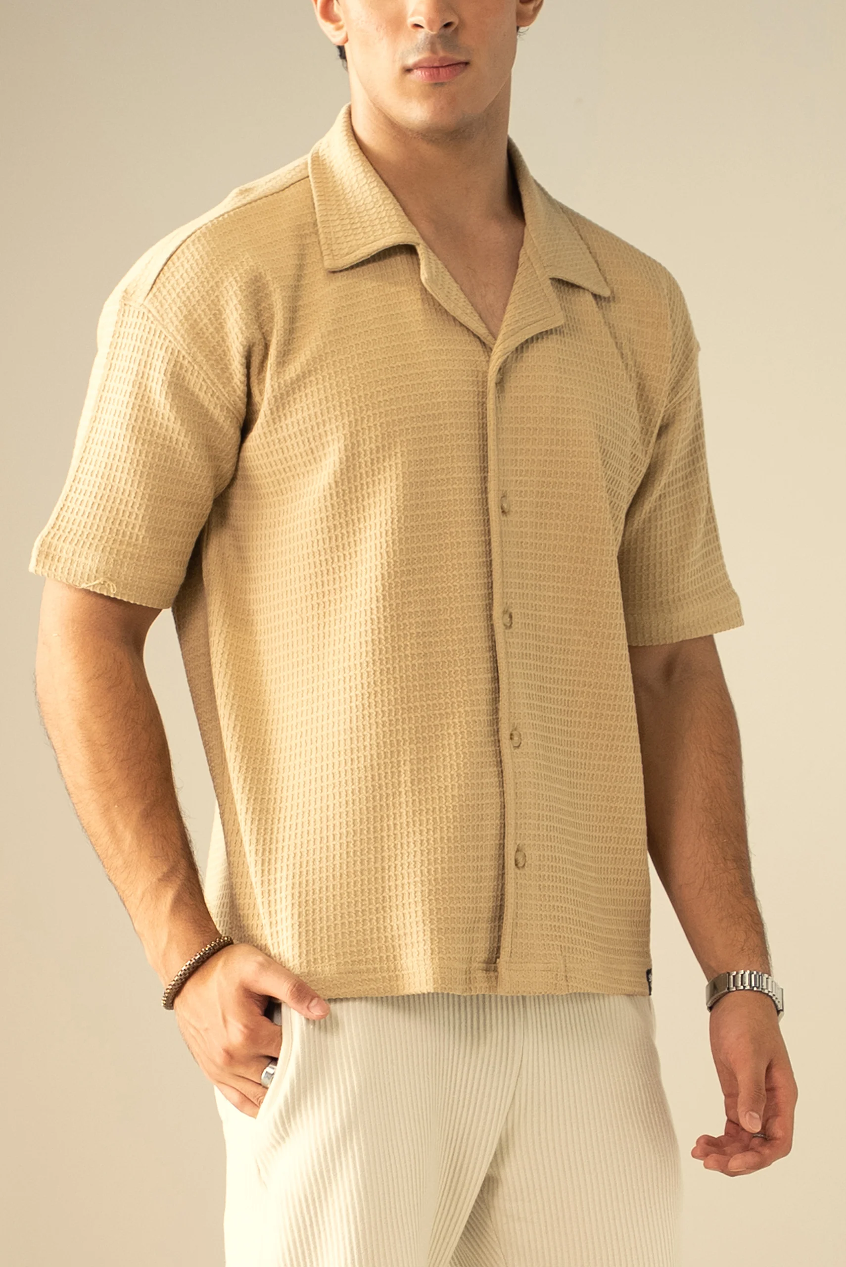Waffle Knit Cuban Shirt (MBD-02) - Image 10