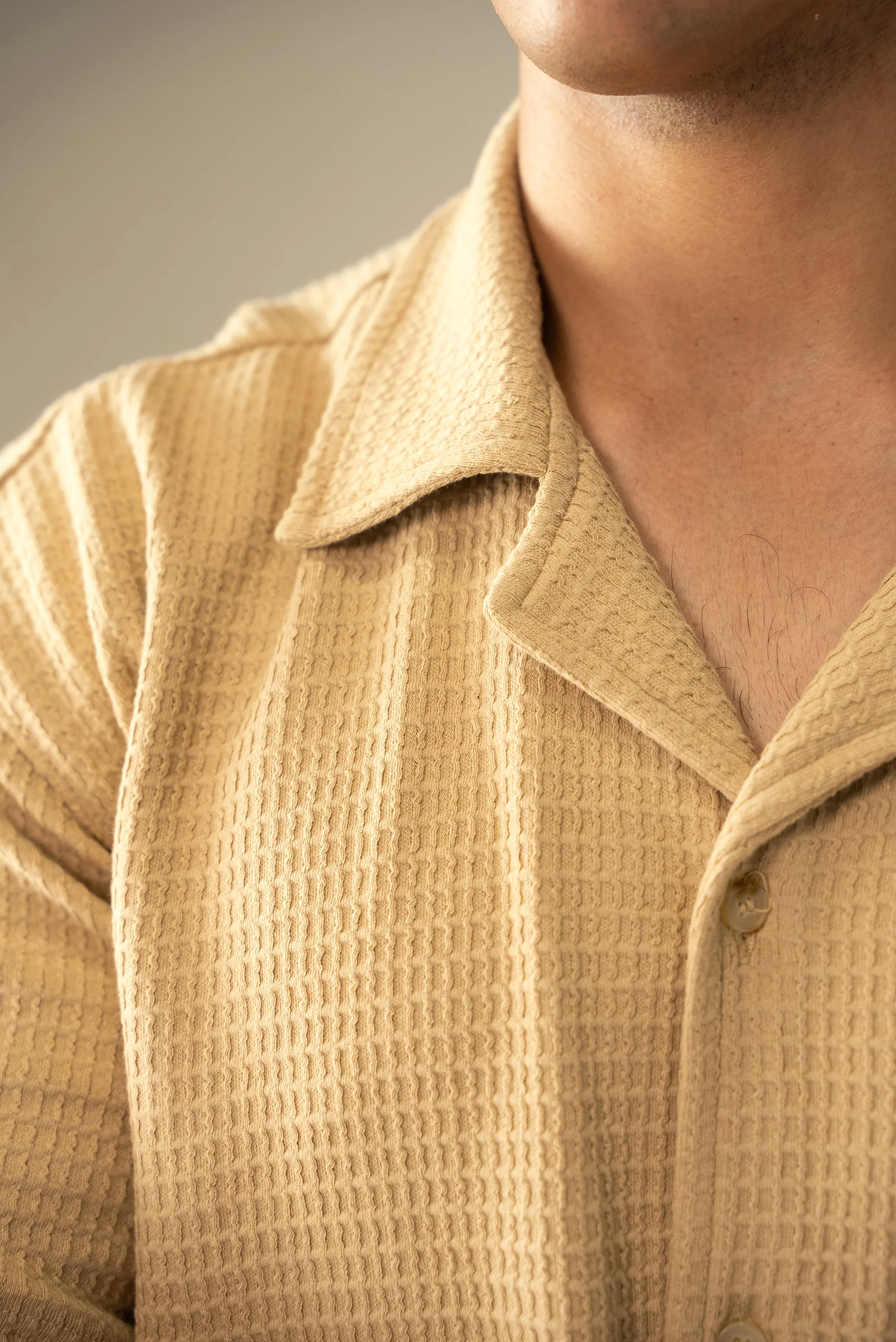 Waffle Knit Cuban Shirt (MBD-02) - Image 4