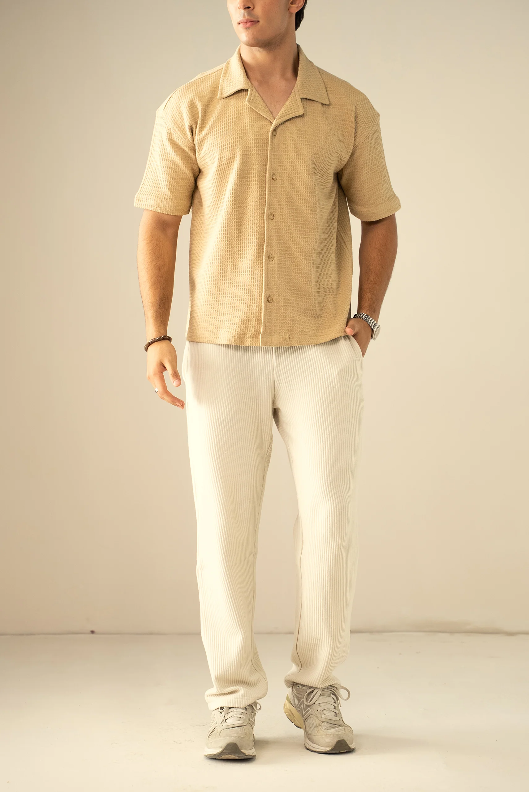 Waffle Knit Cuban Shirt (MBD-02) - Image 7