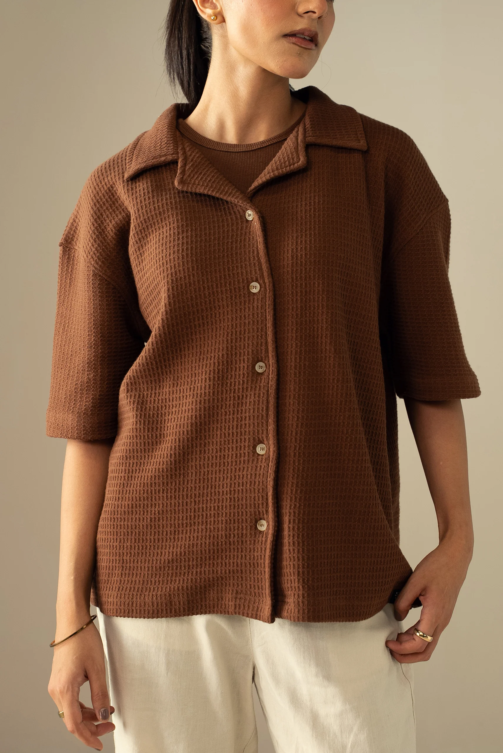 Waffle Knit Cuban Shirt (WBD-01) - Image 10