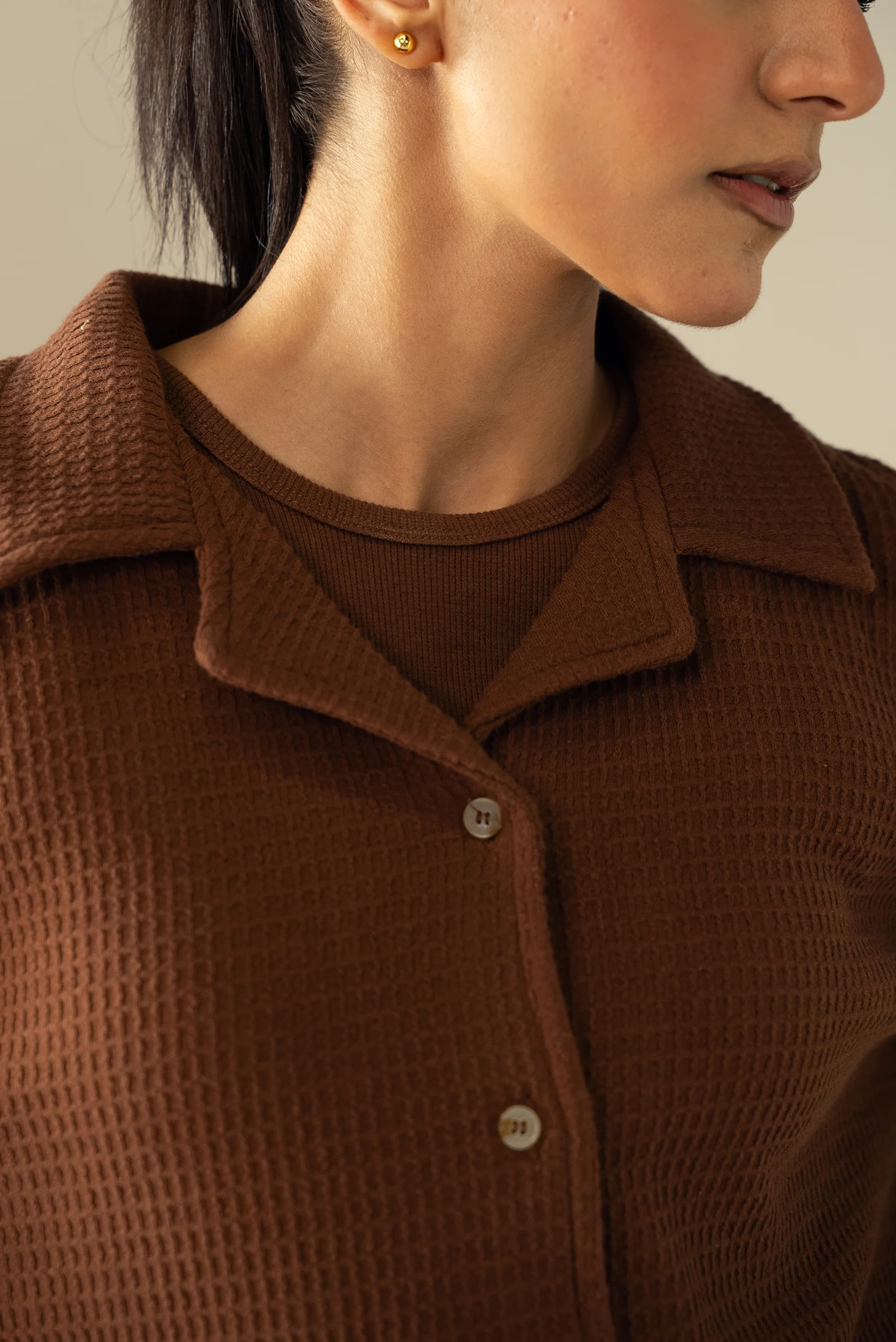 Waffle Knit Cuban Shirt (WBD-01) - Image 3