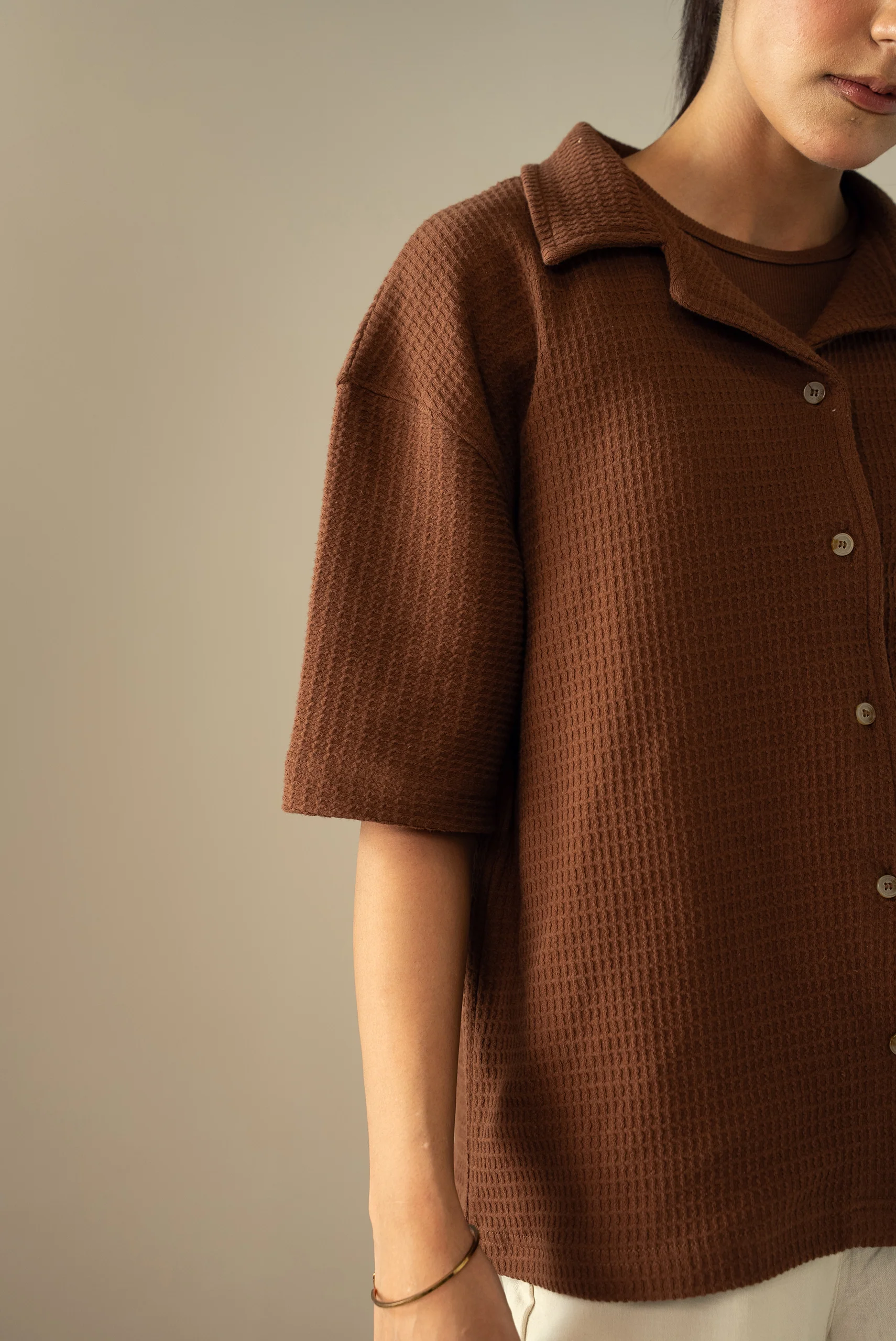 Waffle Knit Cuban Shirt (WBD-01) - Image 4