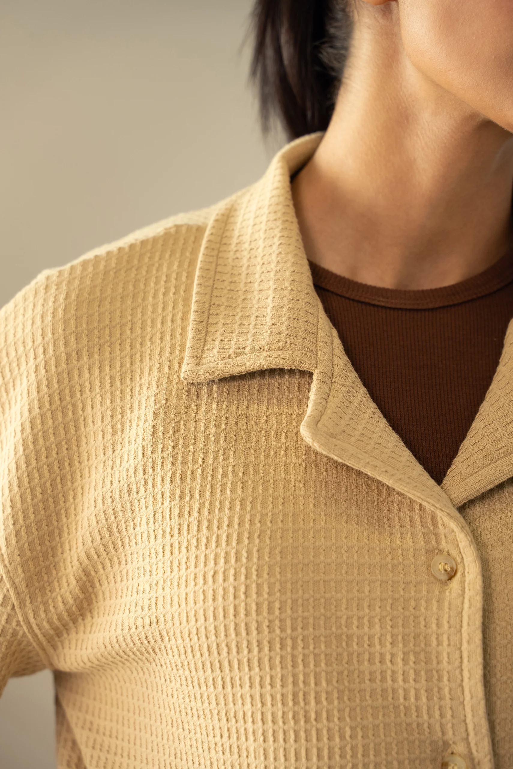 Waffle Knit Cuban Shirt (WBD-02) - Image 3