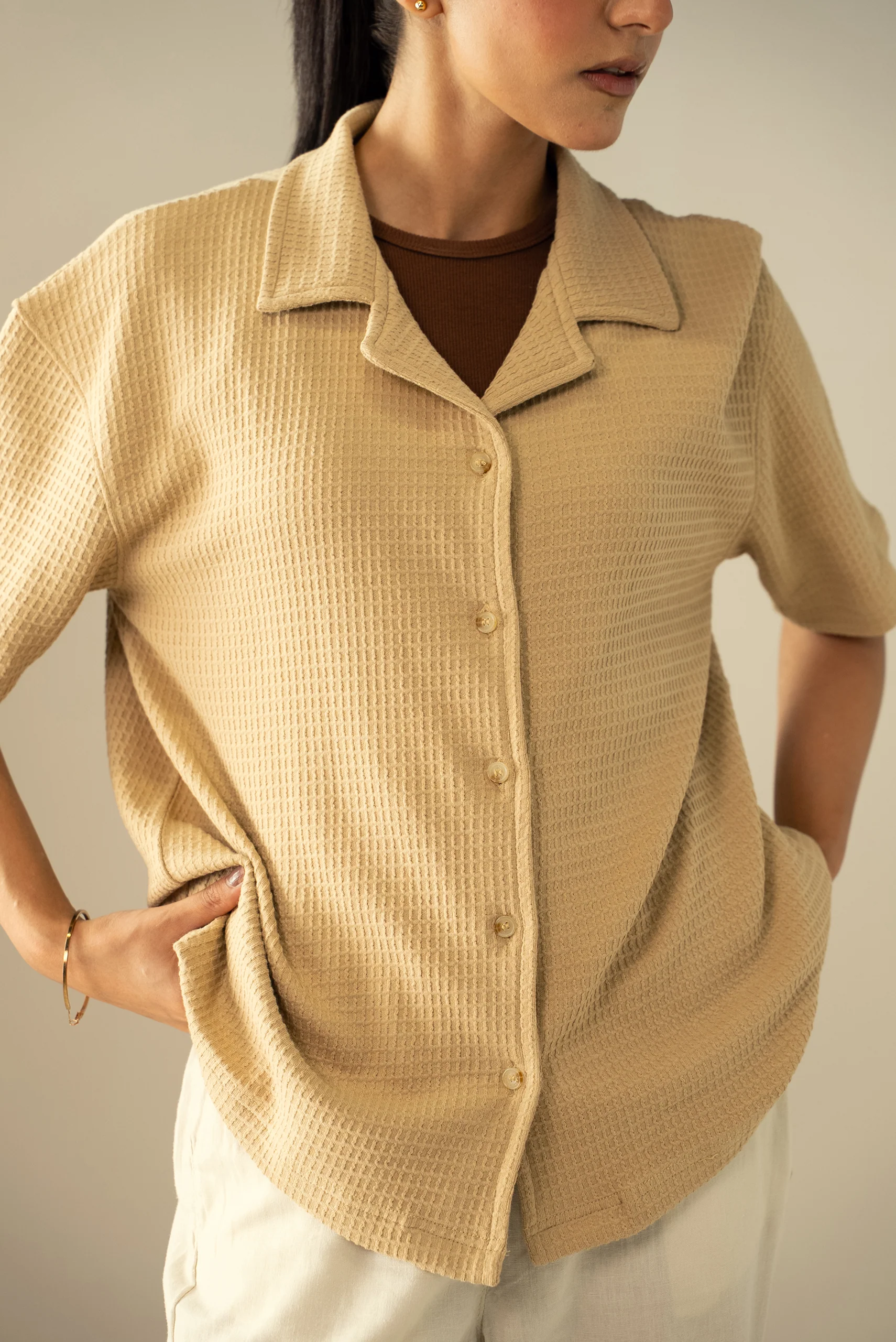 Waffle Knit Cuban Shirt (WBD-02) - Image 6