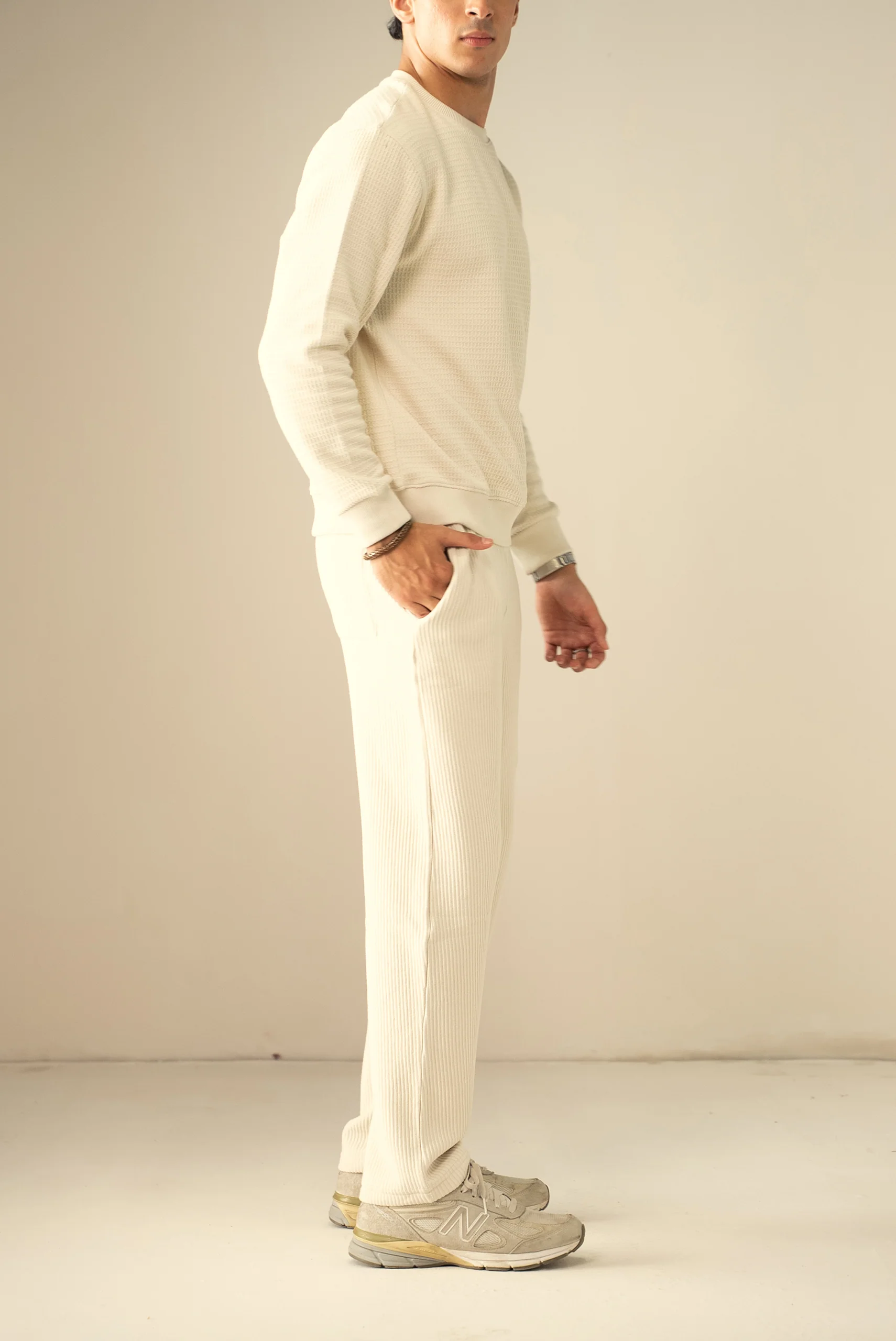 Waffle Knit Sweatshirt (MSS-01) - Image 11