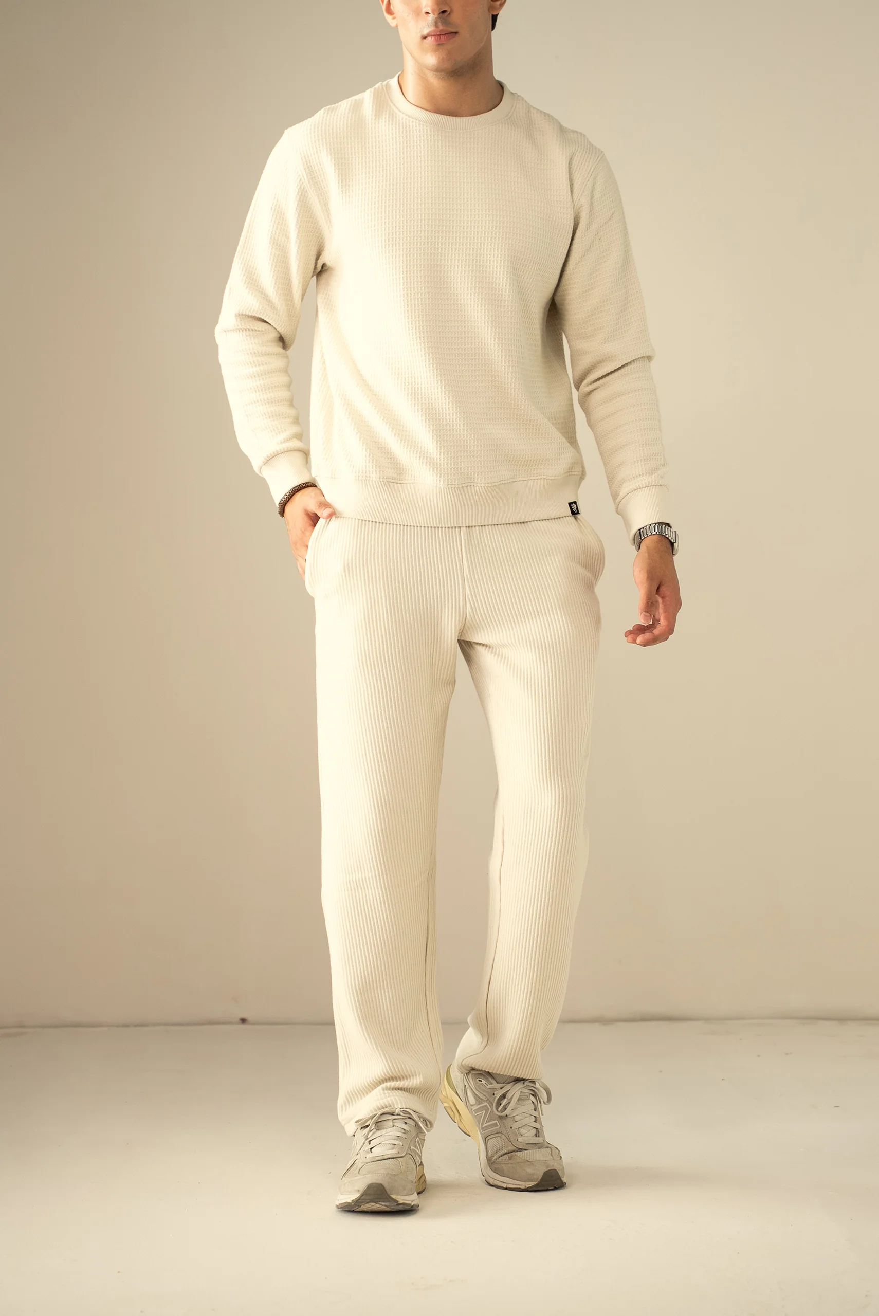 Waffle Knit Sweatshirt (MSS-01) - Image 12