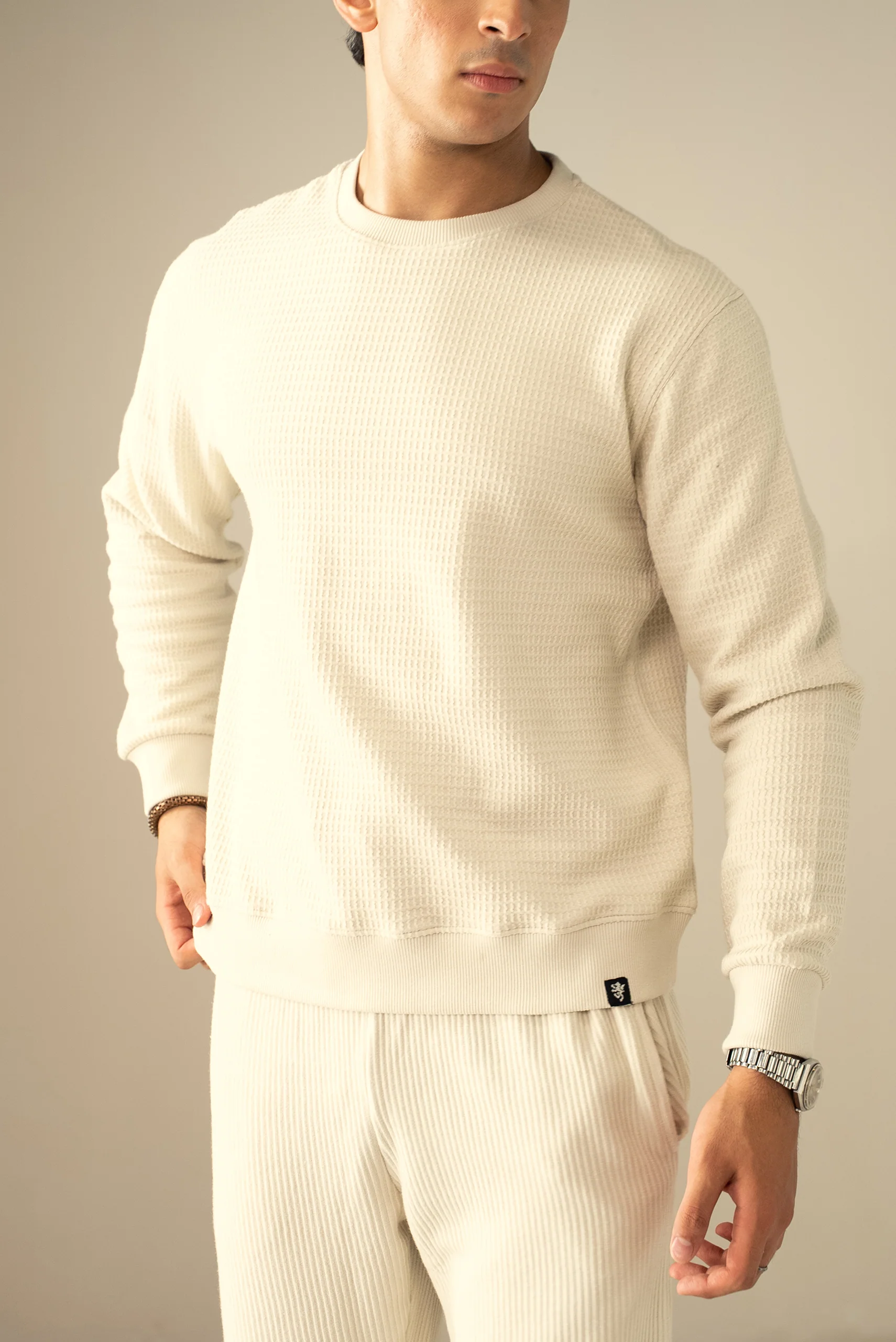 Waffle Knit Sweatshirt (MSS-01) - Image 13
