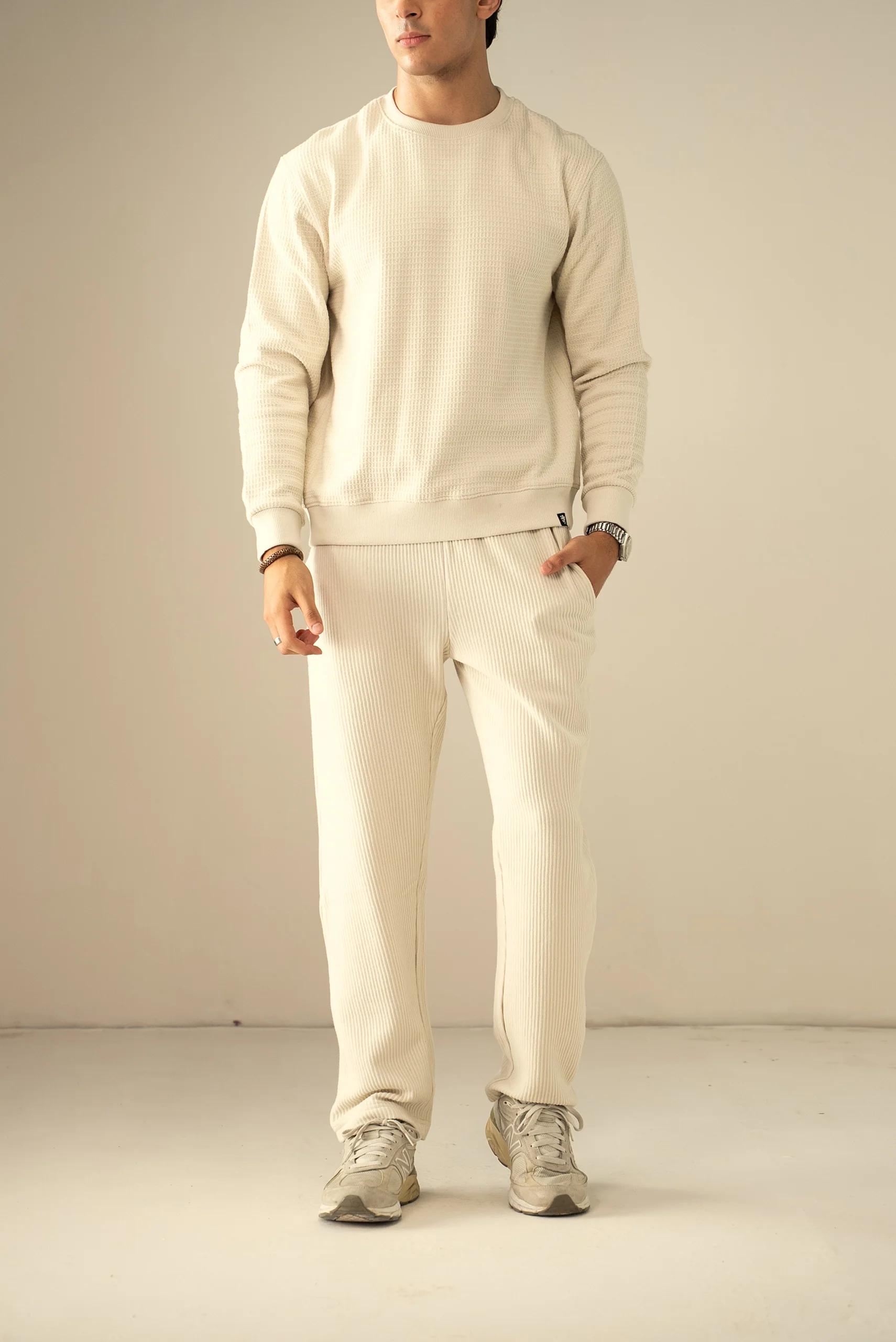 Waffle Knit Sweatshirt (MSS-01) - Image 4